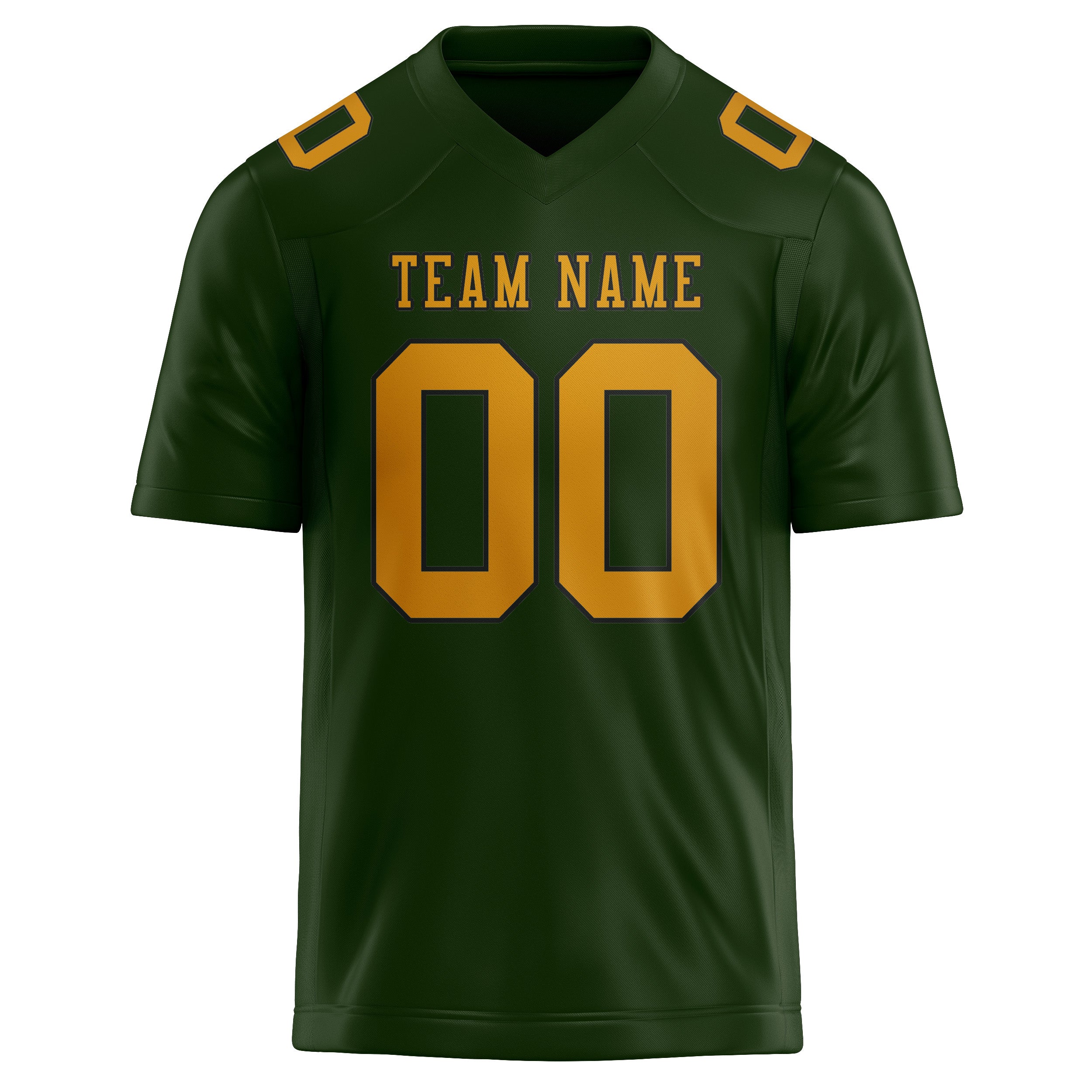Custom Dark Green Yellow Football Jersey