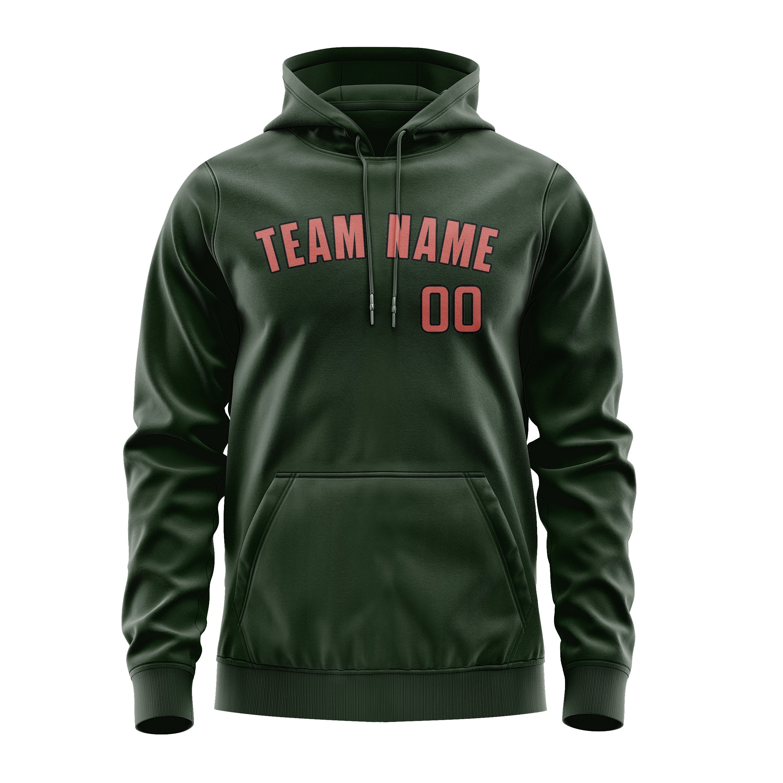 Custom Dark Green Copper Rose Hoodie