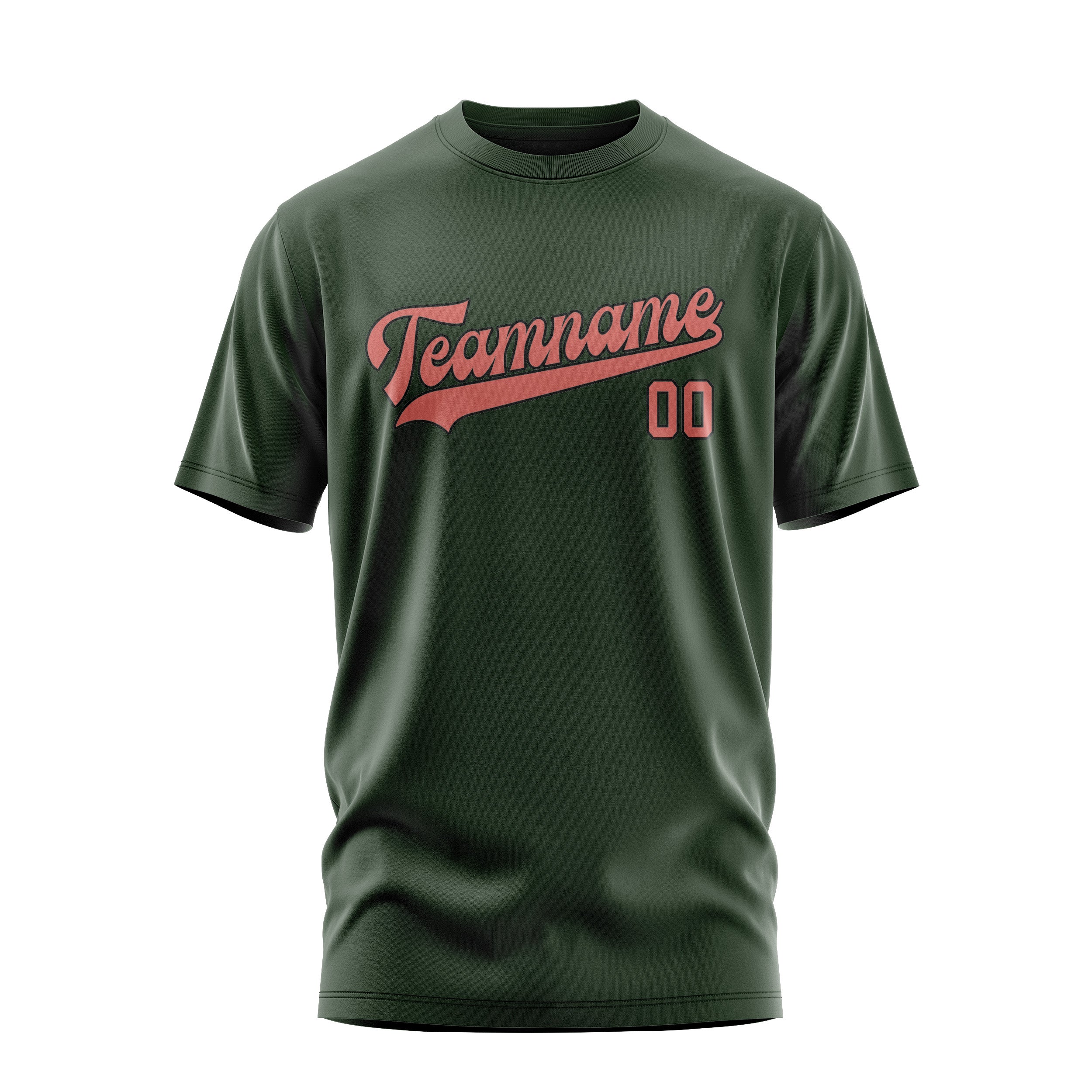 Custom Dark Green Copper Rose T-Shirt