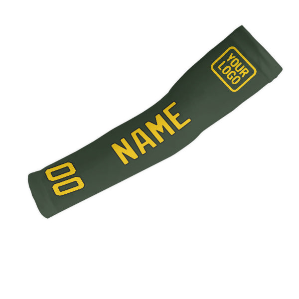 Custom Dark Green Gold Arm Sleeve