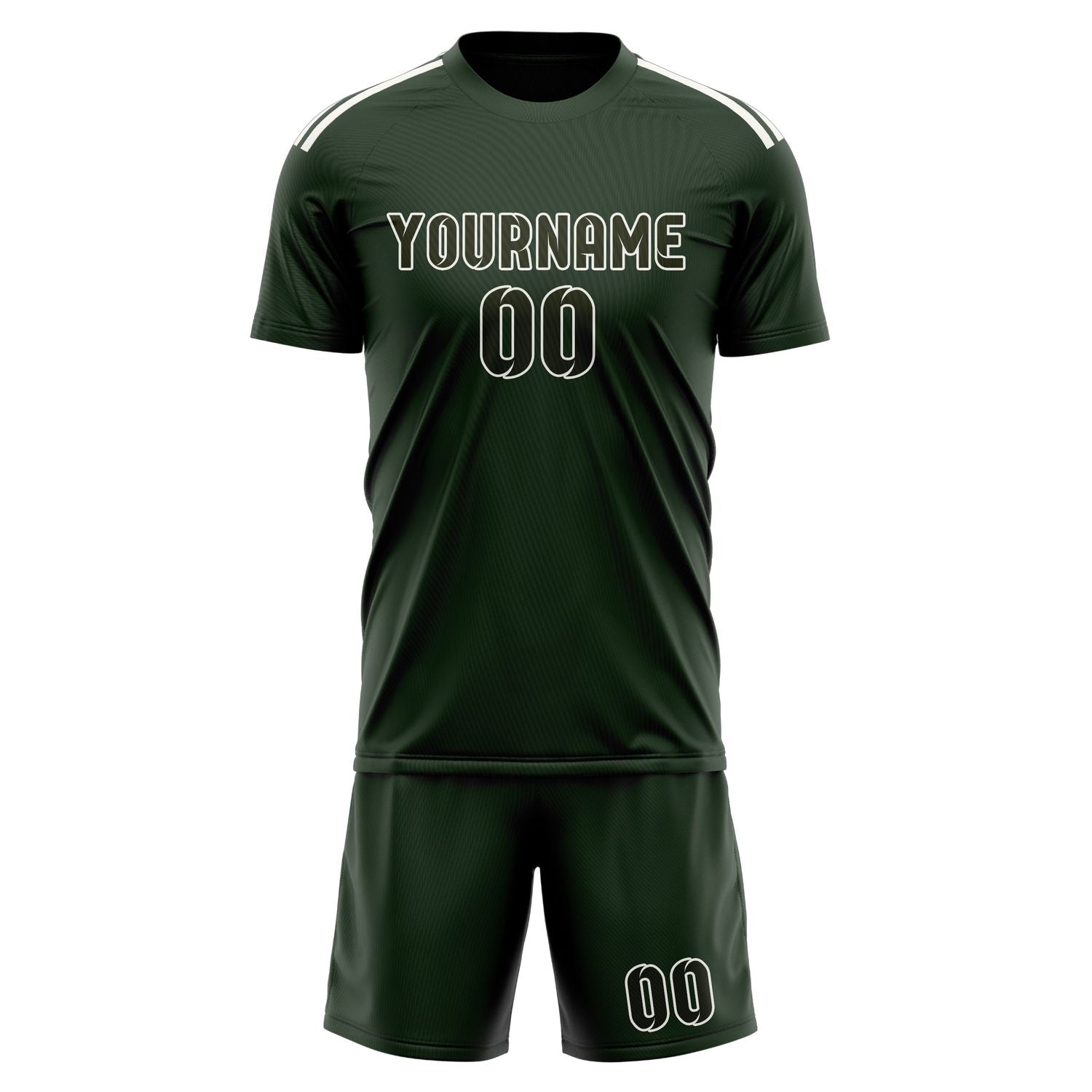 Custom Dark Green Olive Soccer Set