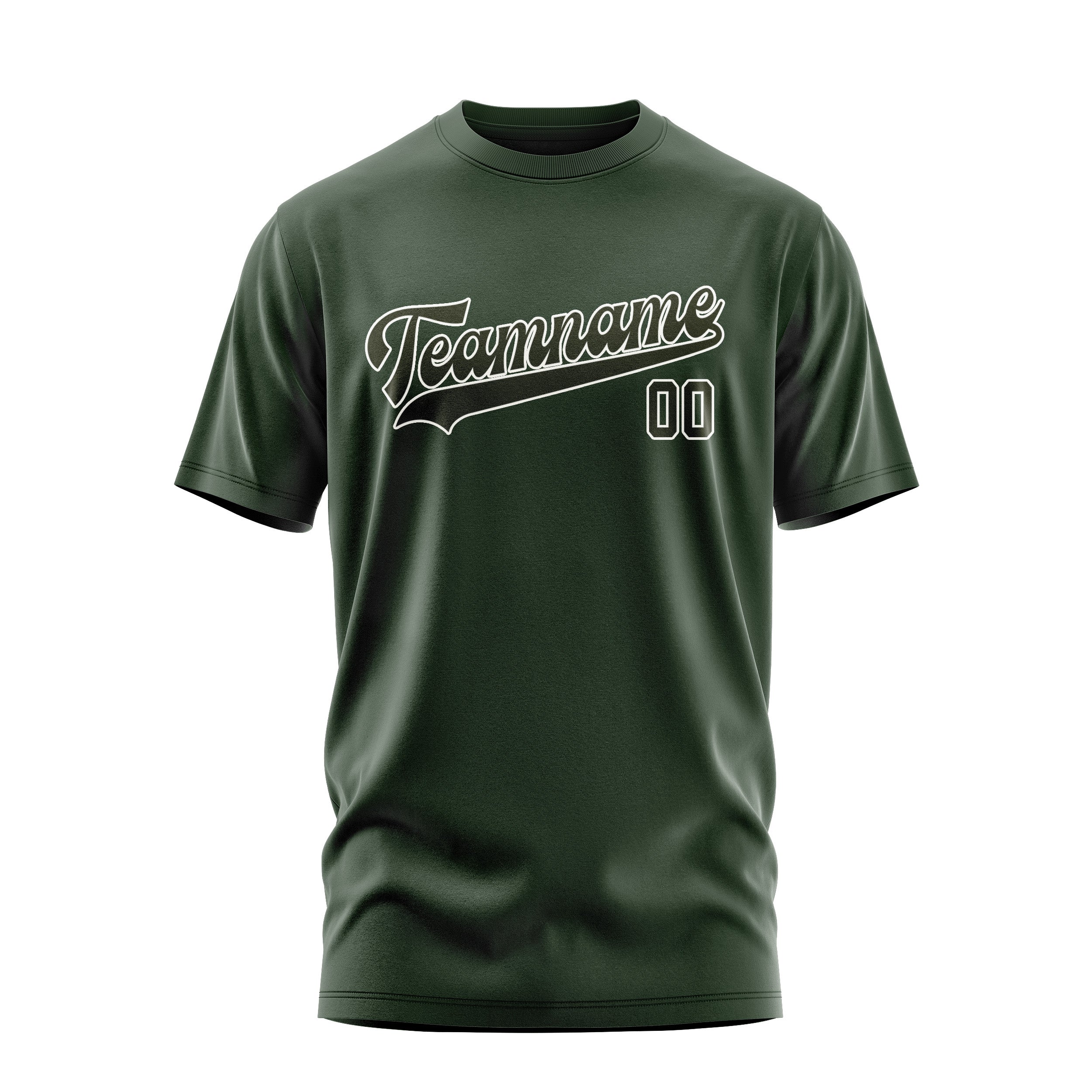 Custom Dark Green Olive T-Shirt