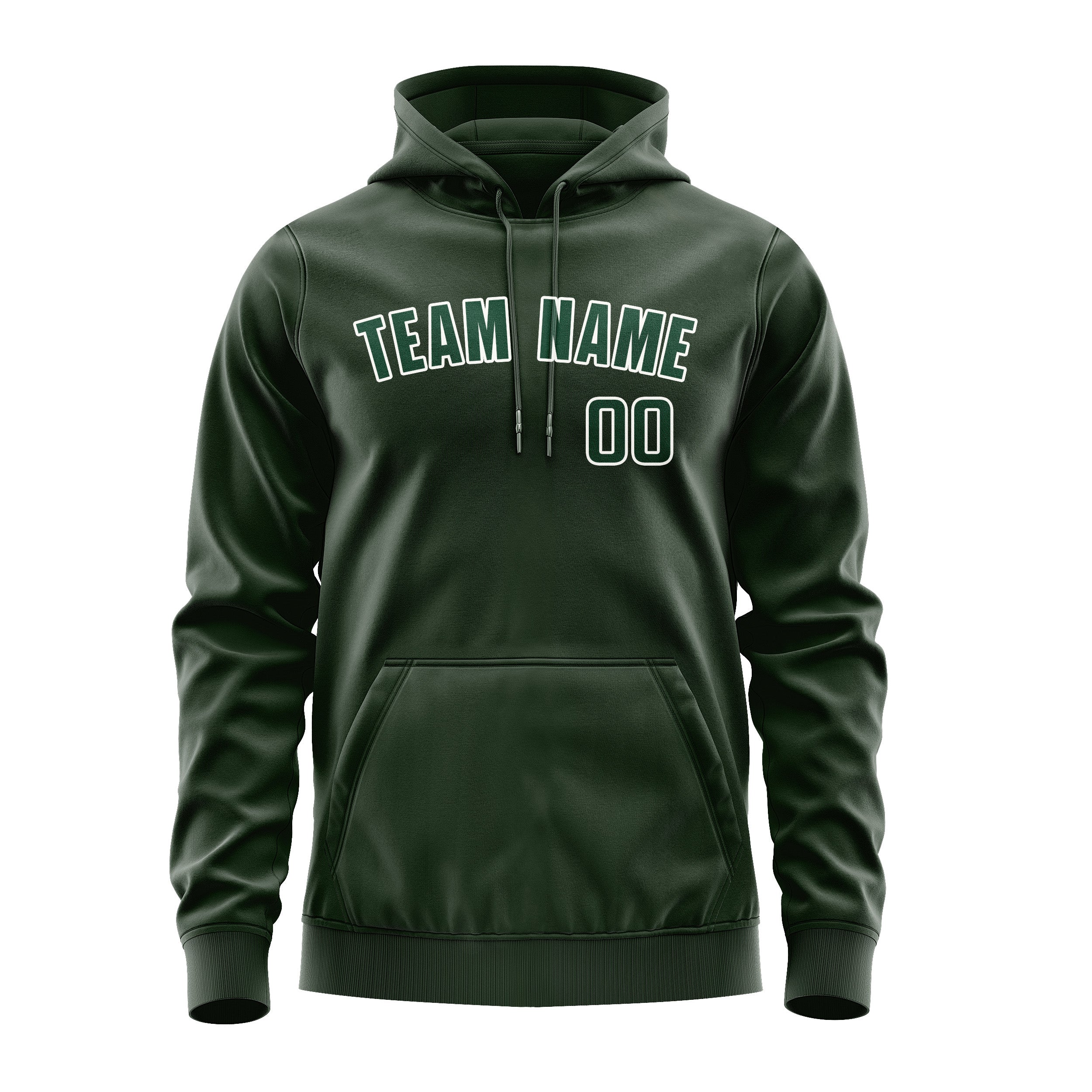 Custom Dark Green Green Hoodie