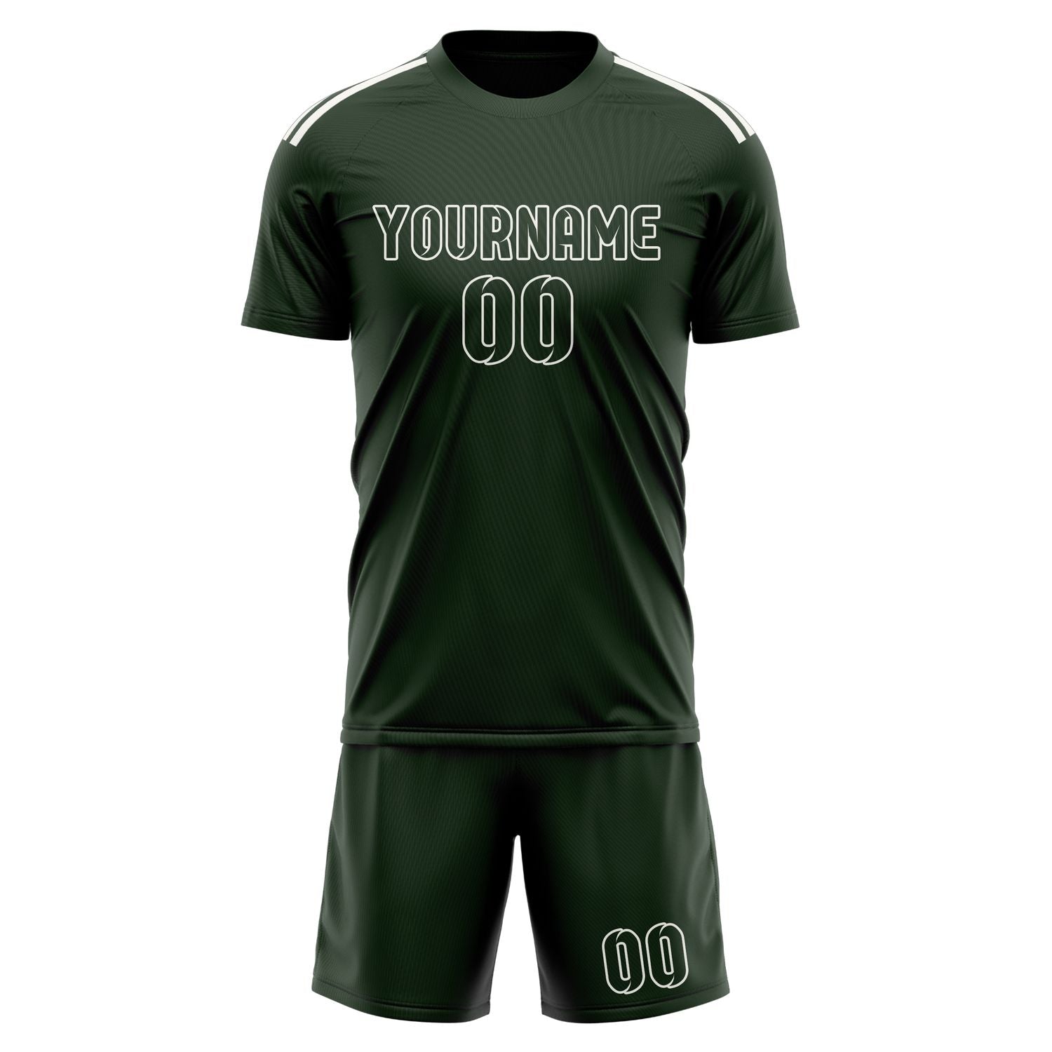 Custom Dark Green Dark Green Soccer Set