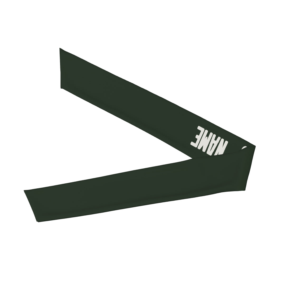 Custom Dark Green White Headband