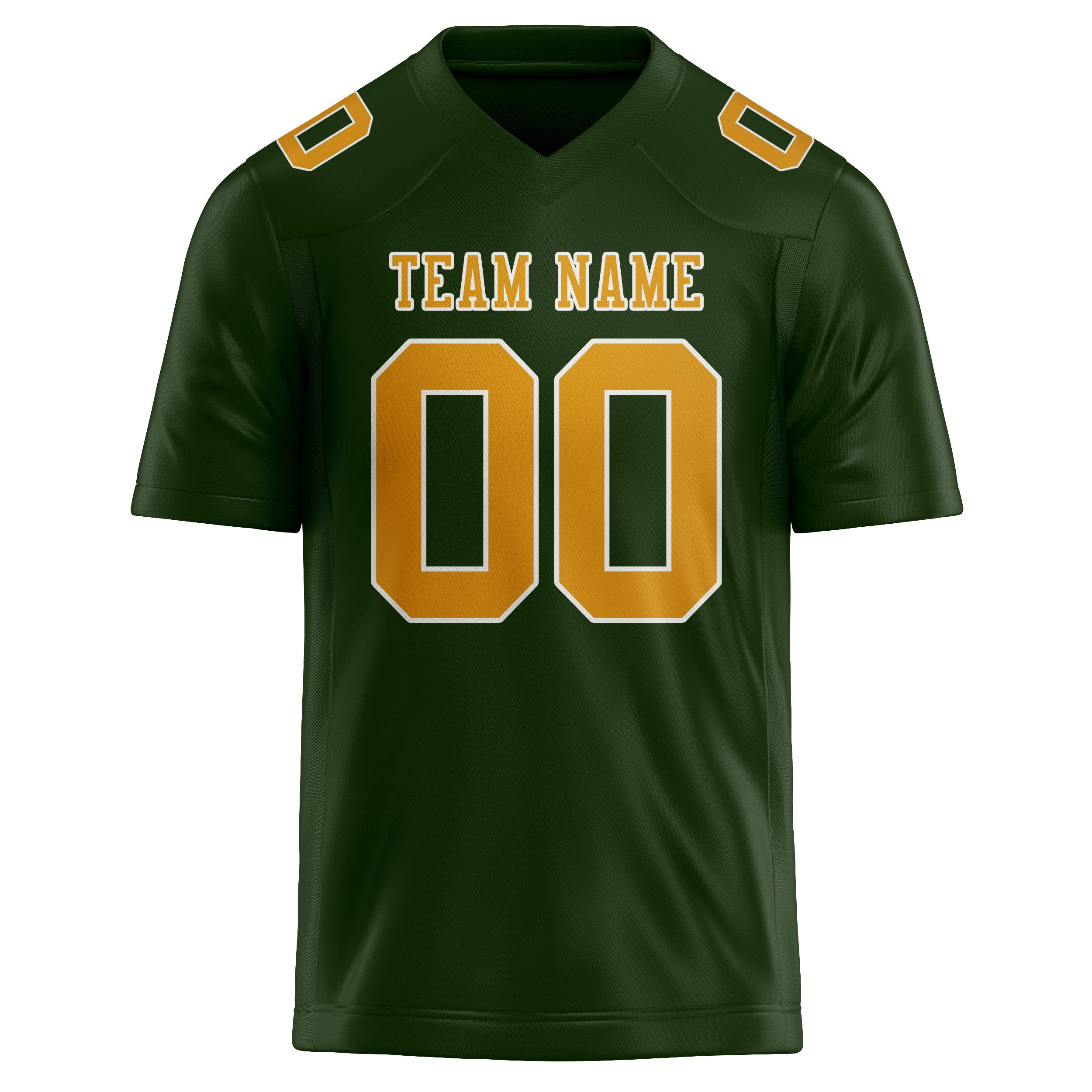 Custom Dark Green Yellow Football Jersey