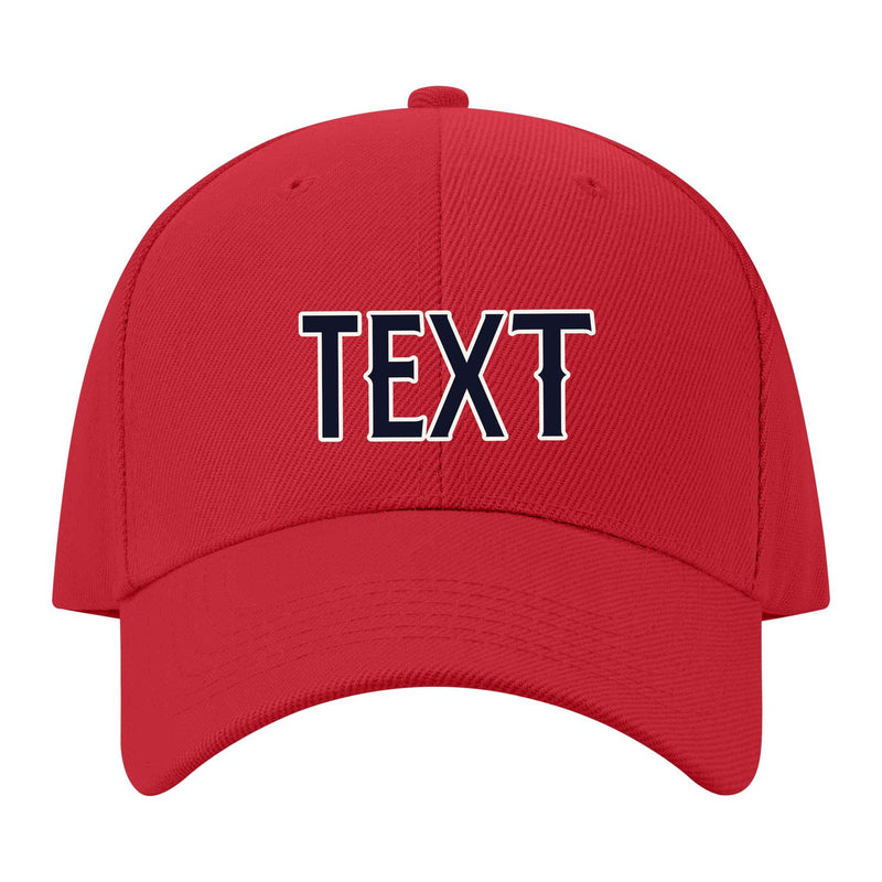 Custom Red Pale Peach Hat 06B21811
