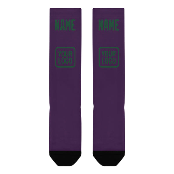 Custom Purple Green Knee-High Sock