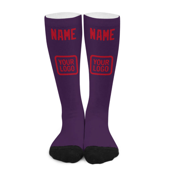 Custom Purple Red Knee-High Sock