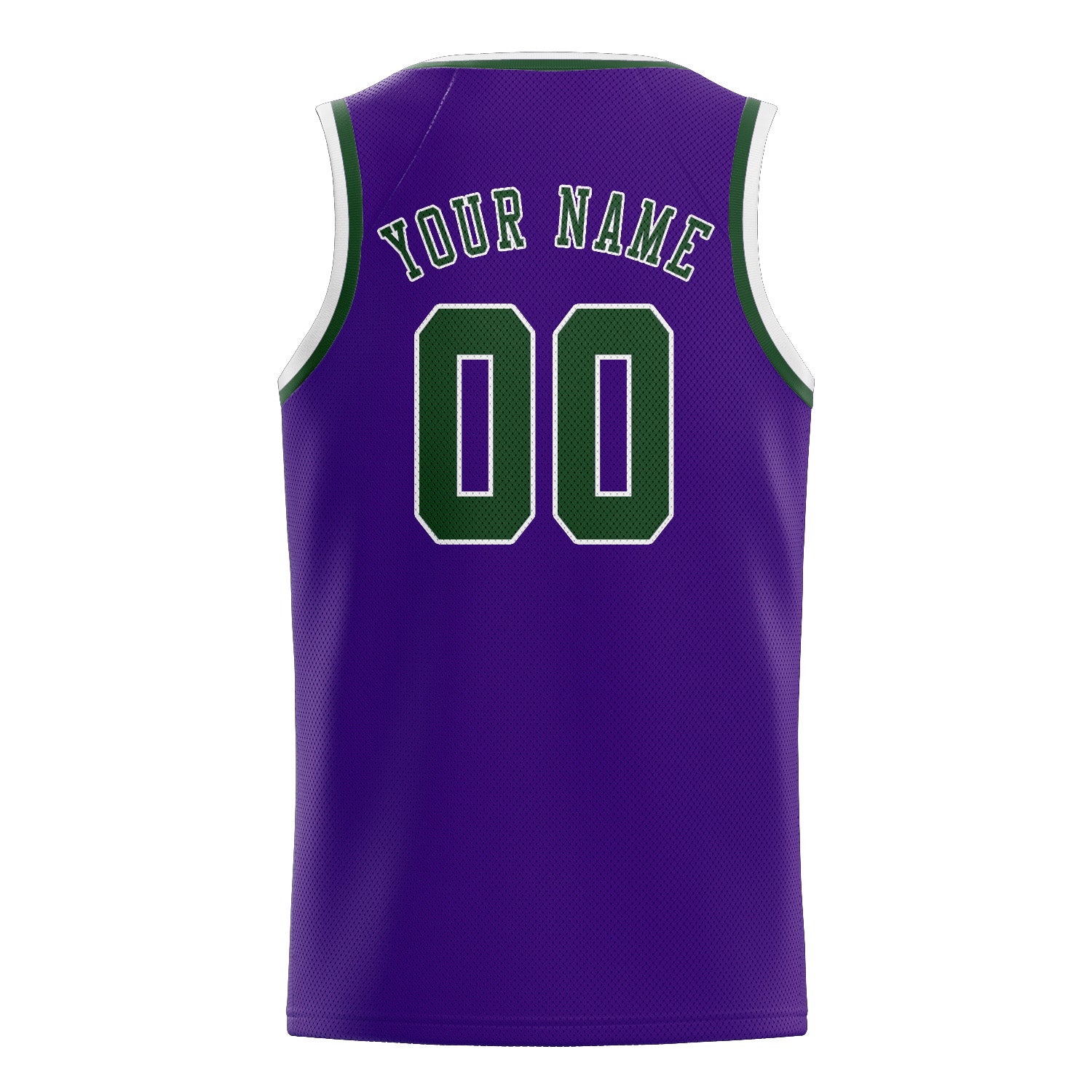 Custom Purple Dark Green Basketball Jersey