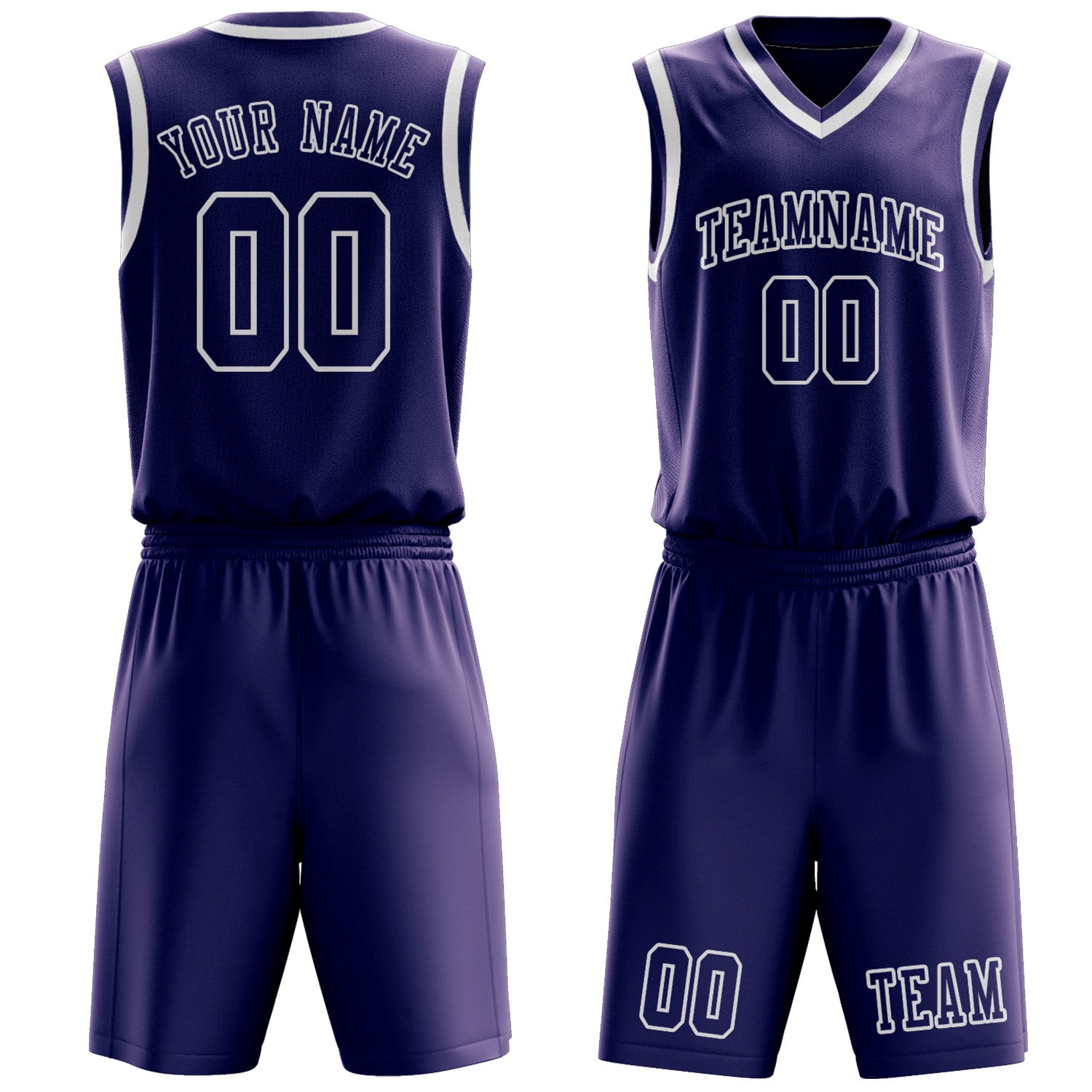 Custom Purple Purple Basketball Set