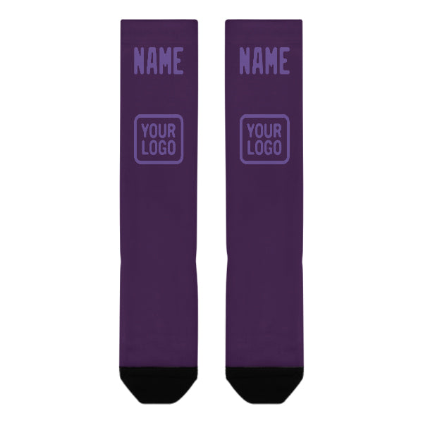 Custom Purple Light Purple Knee-High Sock