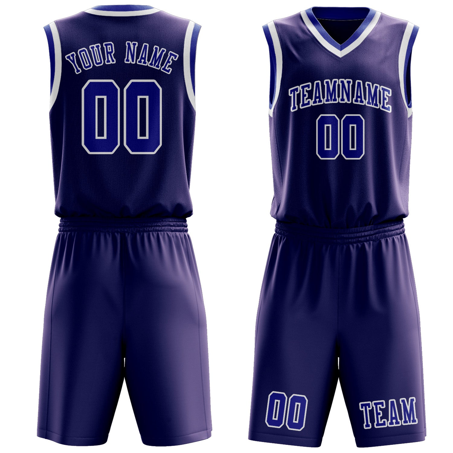 Custom Purple Sky Blue Basketball Set