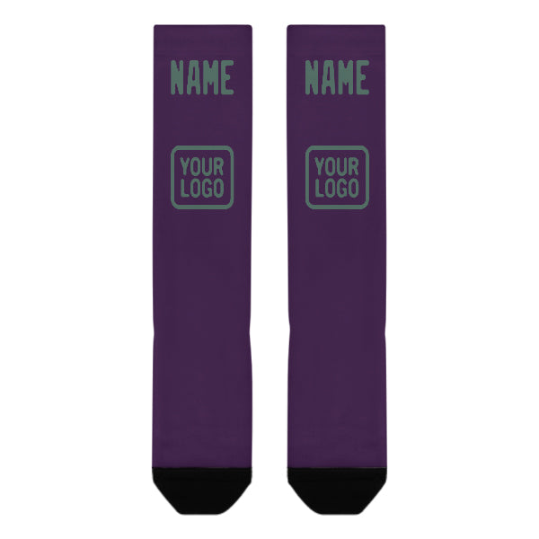 Custom Purple Blue Green Knee-High Sock