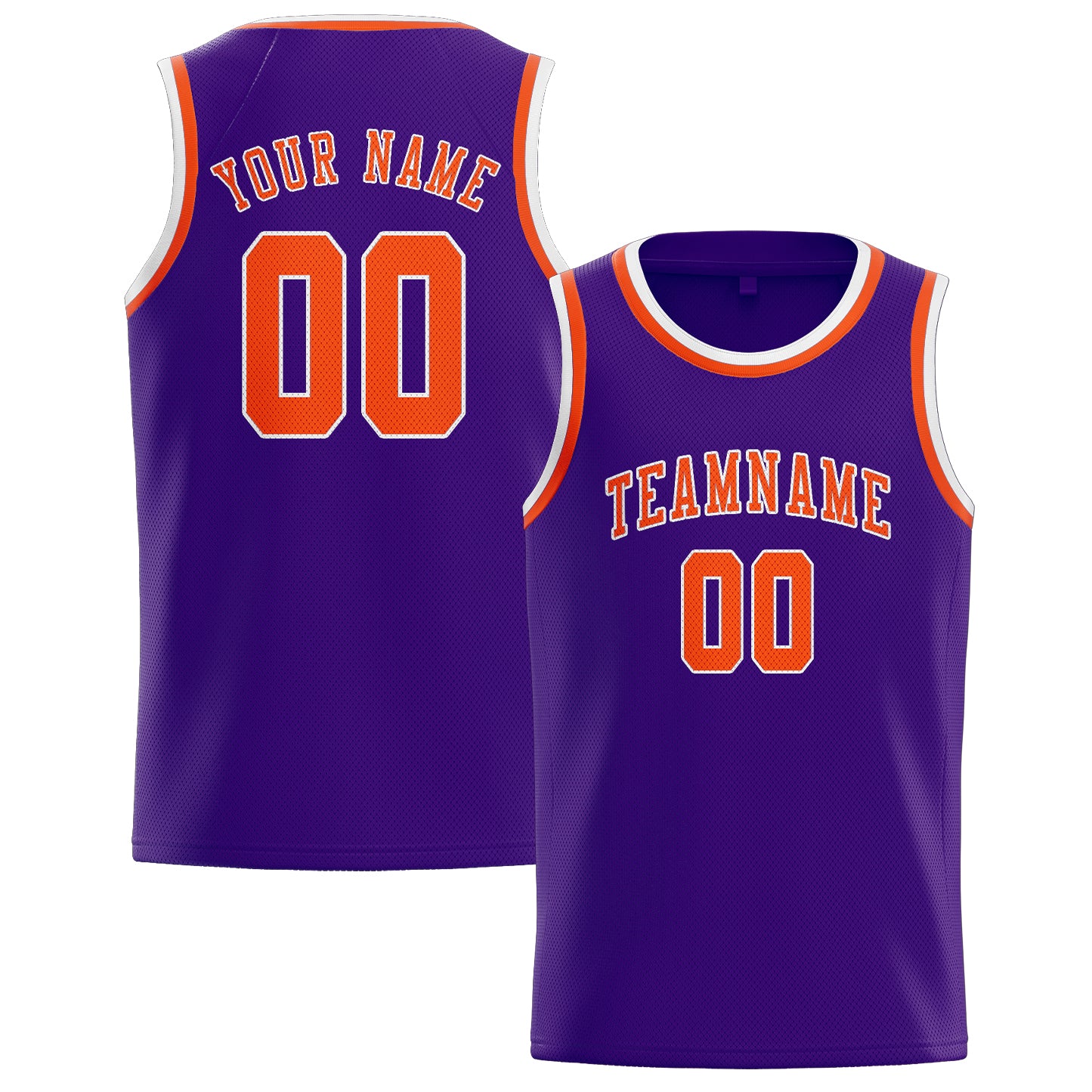 Custom Purple Orange Red Basketball Jersey