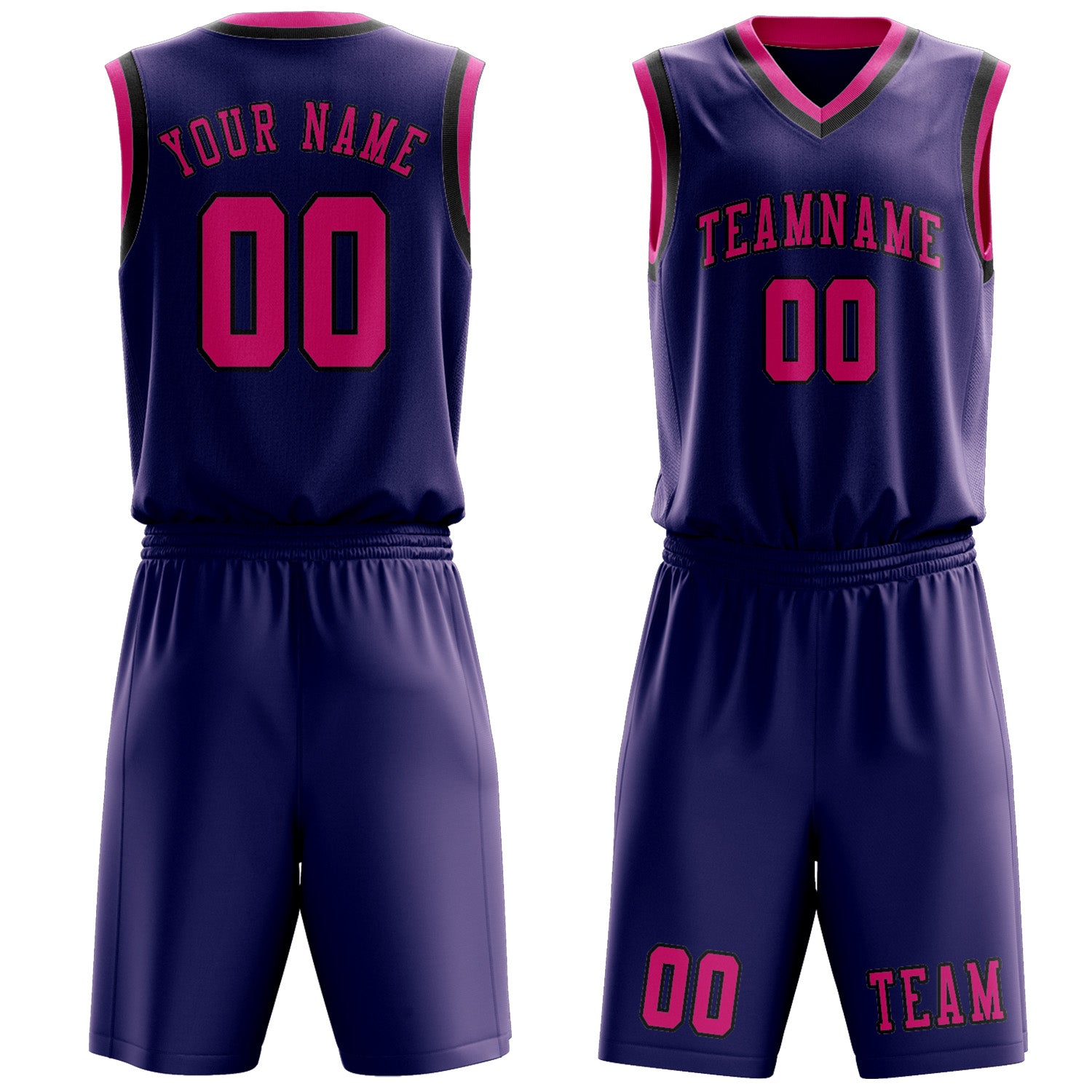 Custom Purple Pink Basketball Set