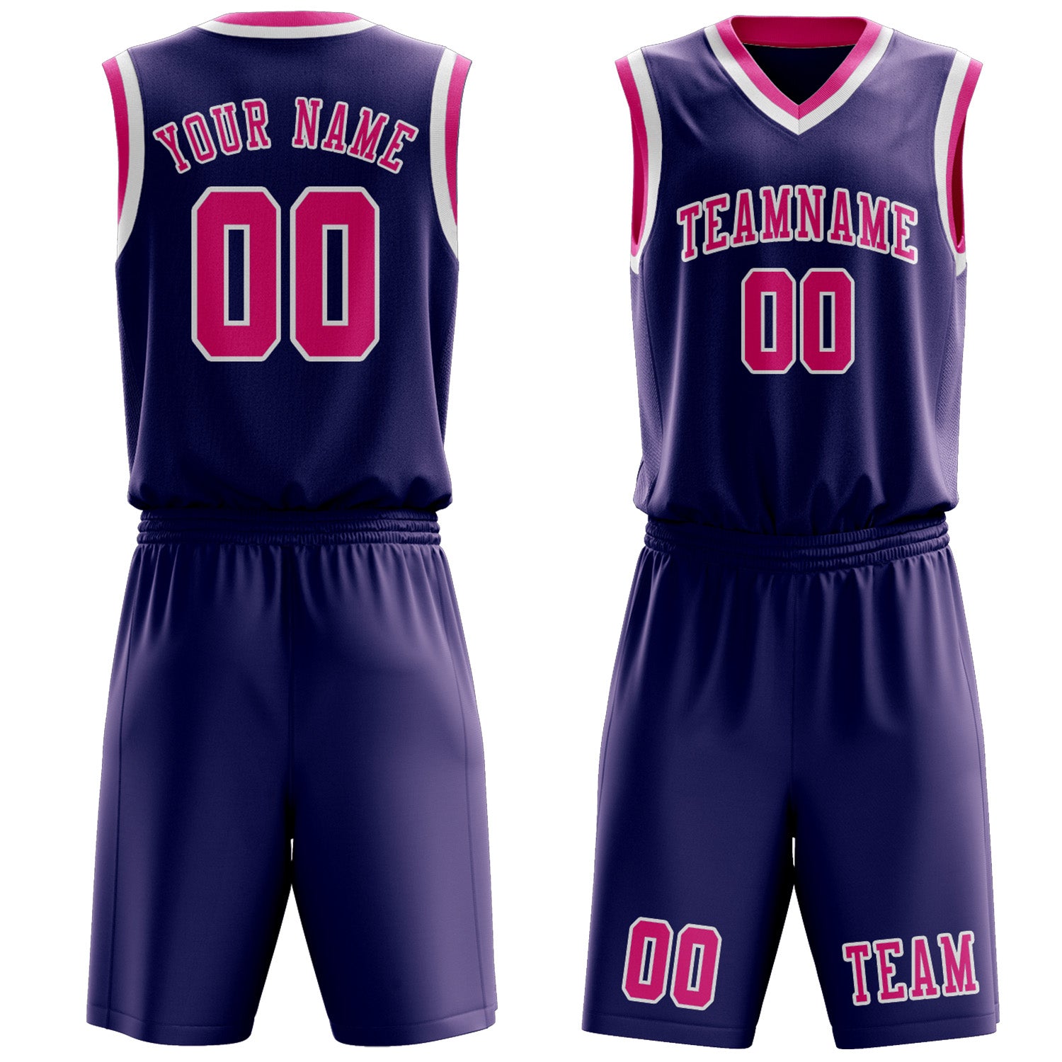 Custom Purple Pink Basketball Set