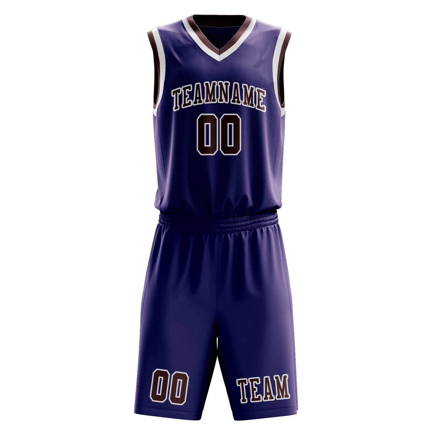 Custom Purple Crimson Red Basketball Set