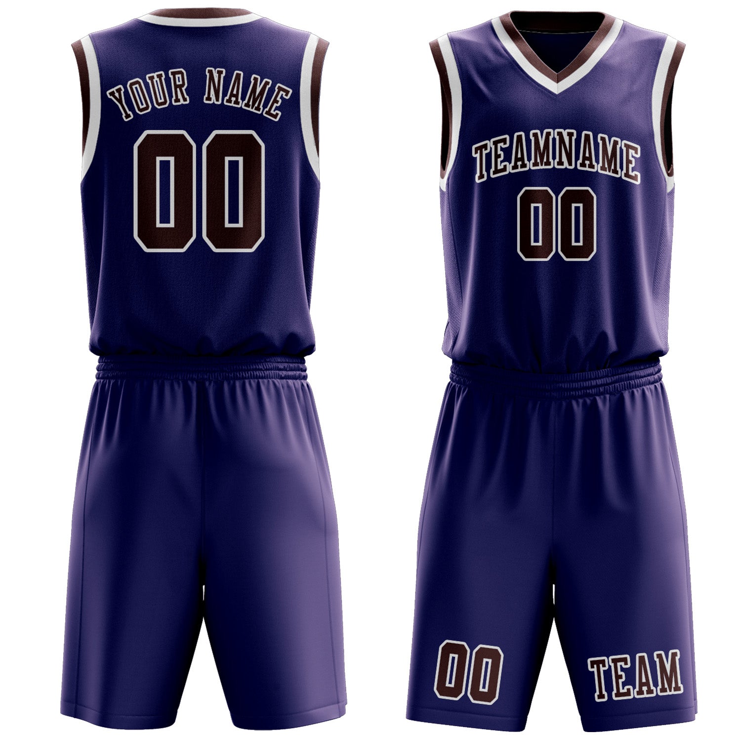 Custom Purple Crimson Red Basketball Set