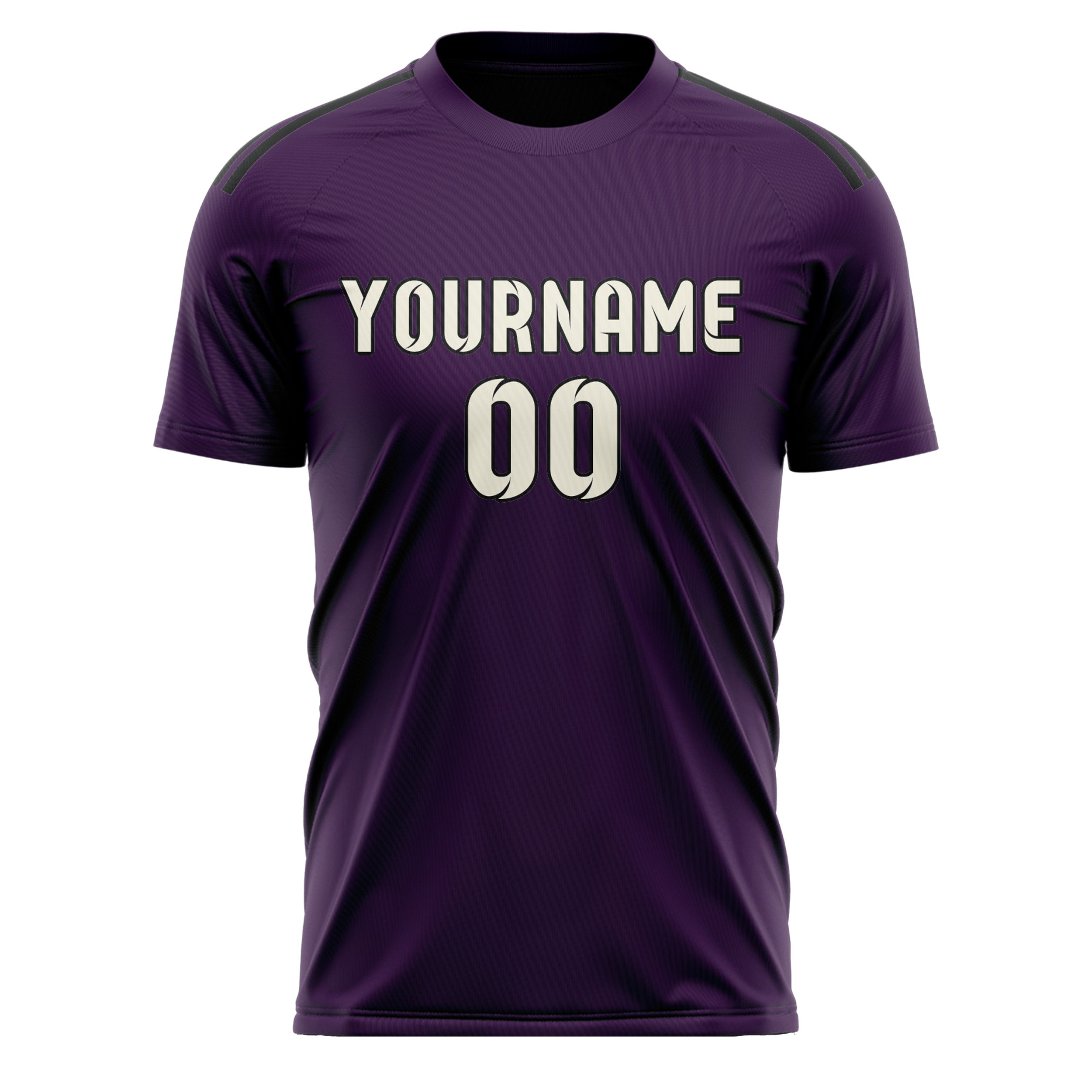 Custom Purple Cream Soccer Jersey