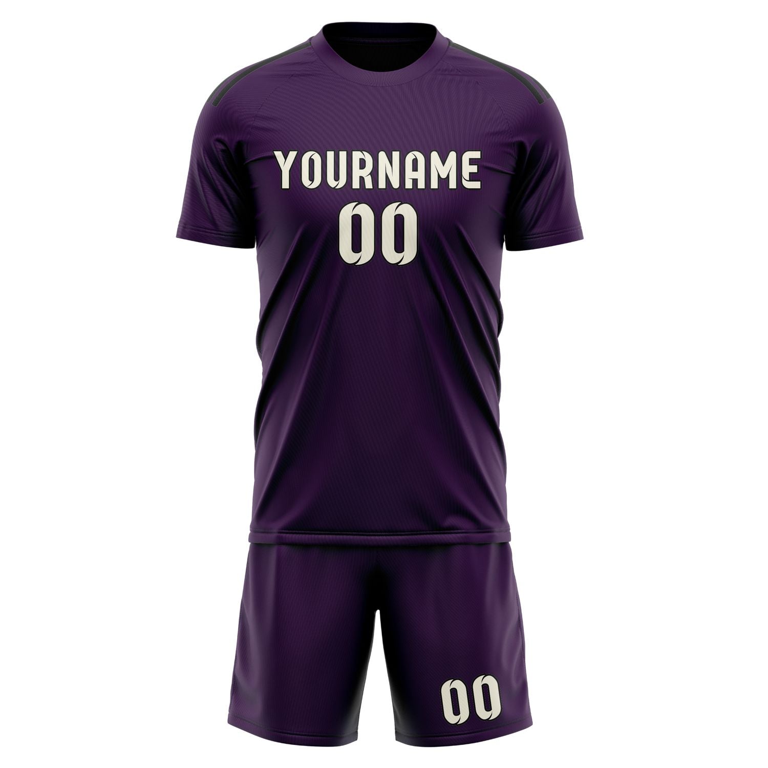 Custom Purple Cream Soccer Set