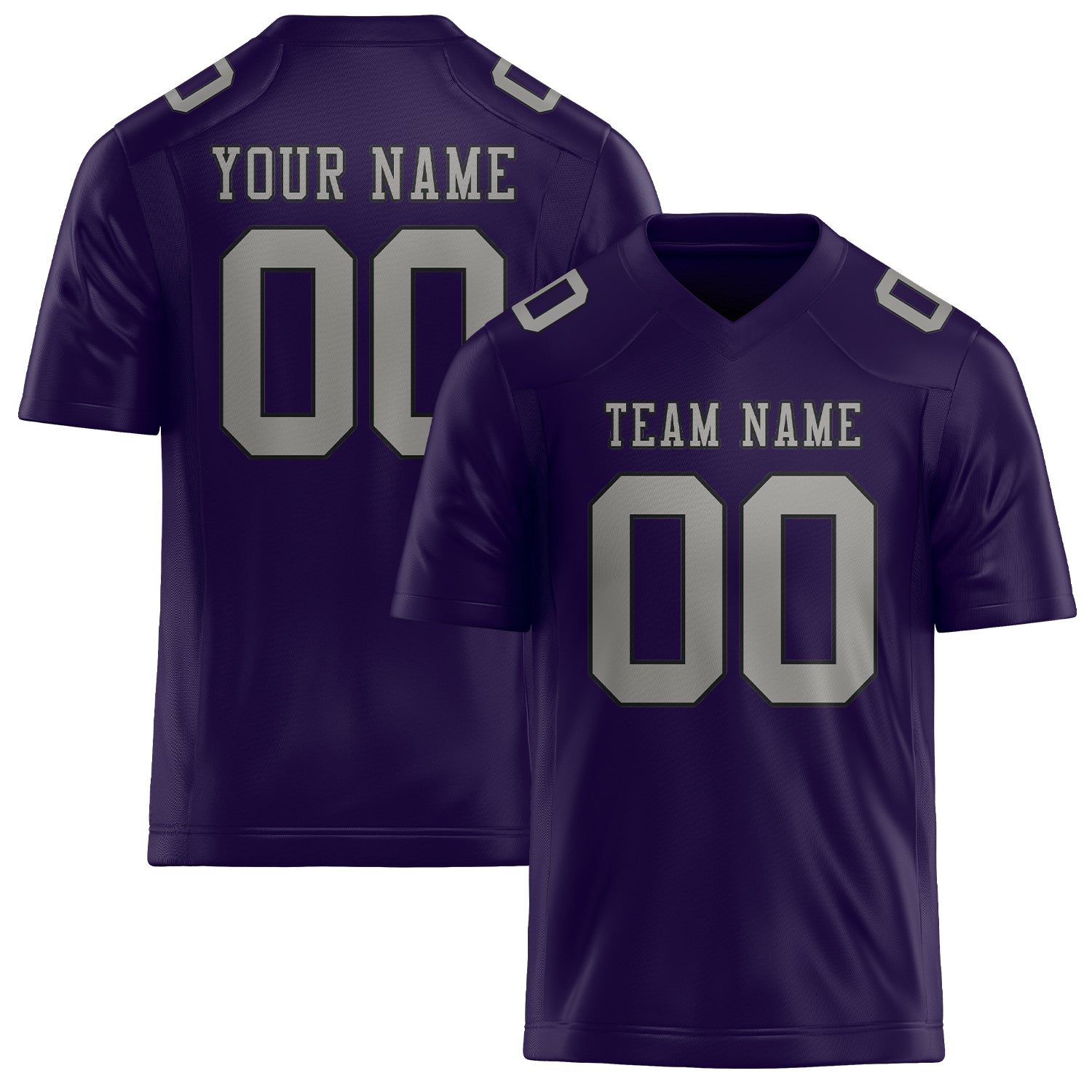 Custom Purple Gray Football Jersey