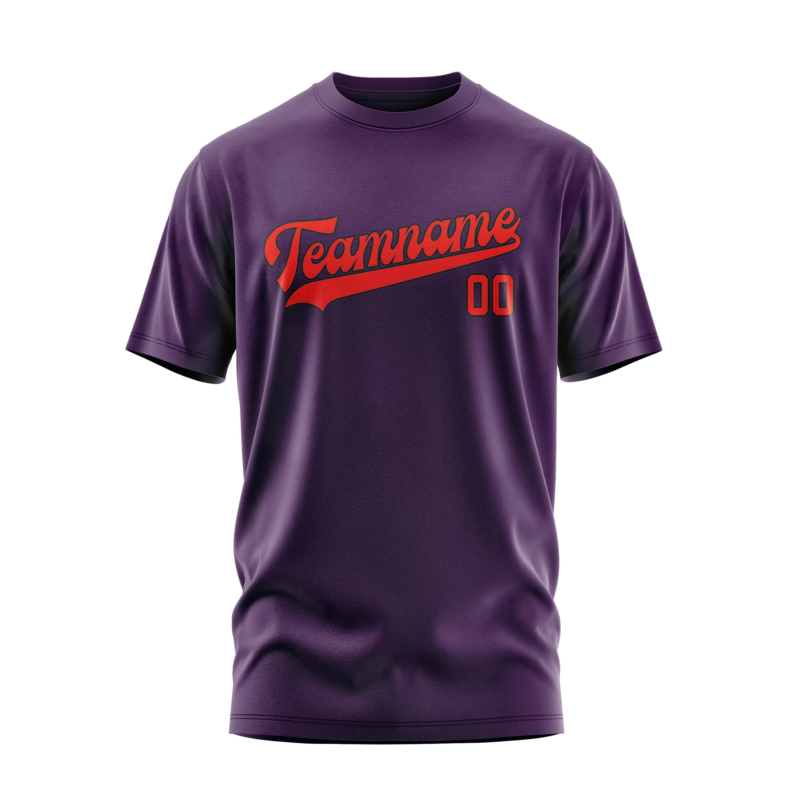 Custom Purple Orange Red T-Shirt