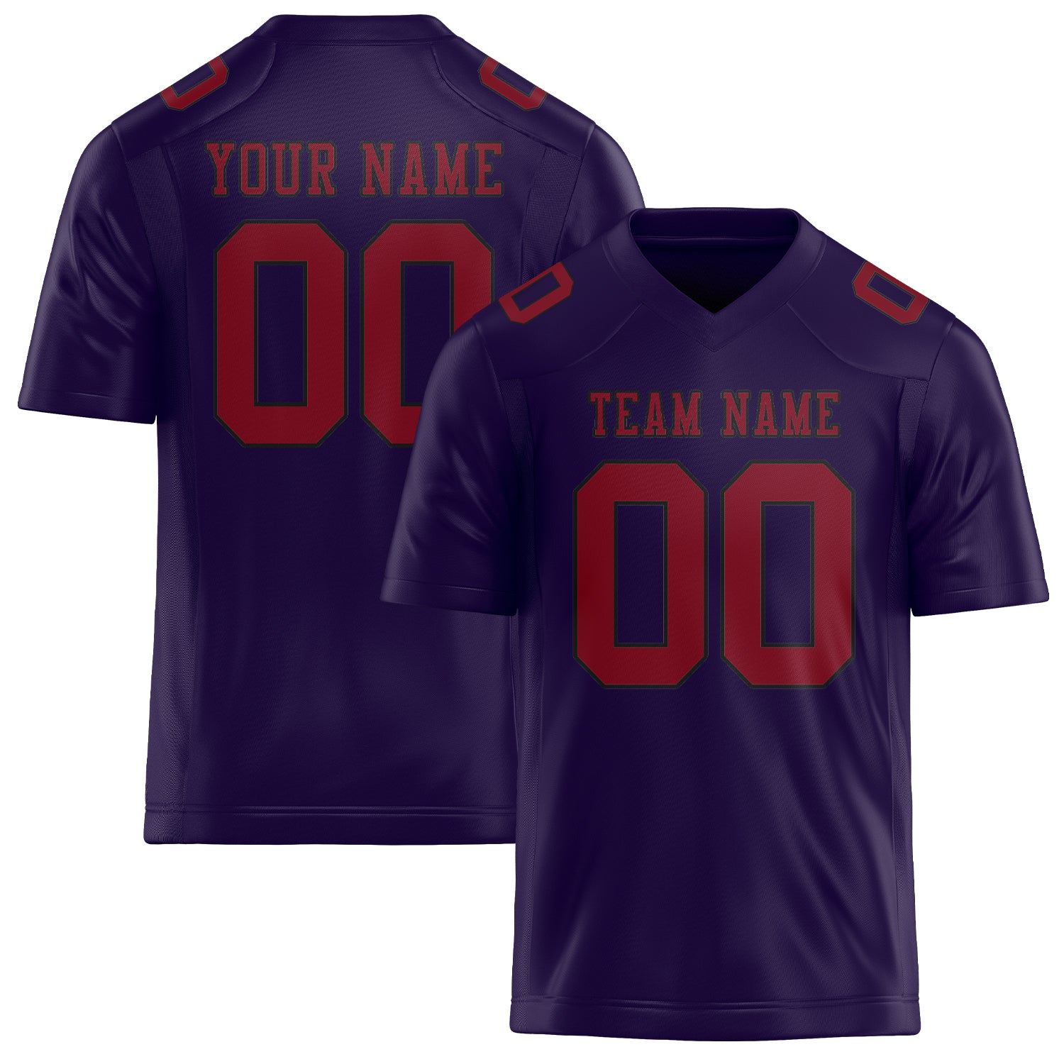 Custom Purple Crimson Red Football Jersey
