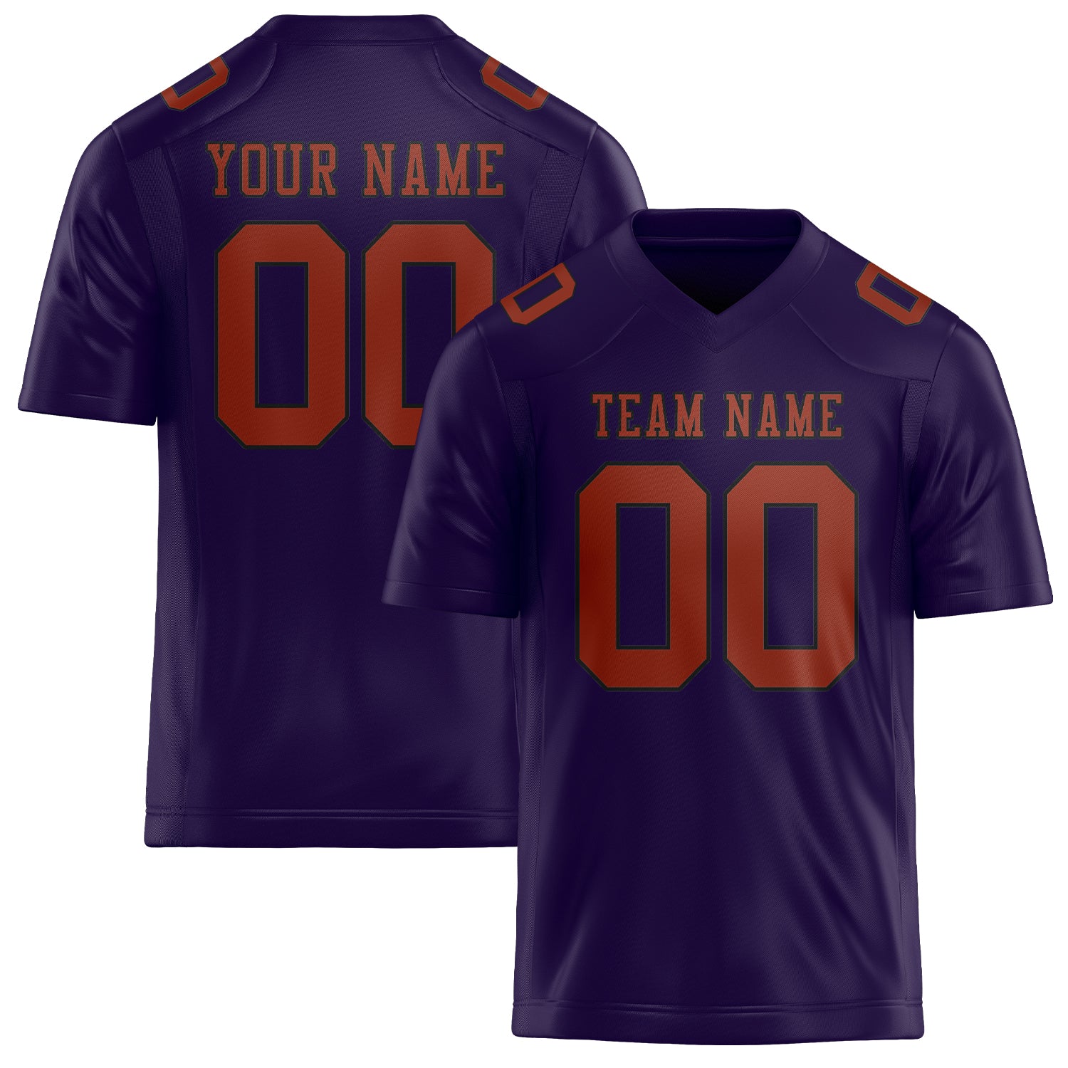 Custom Purple Coral Red Football Jersey