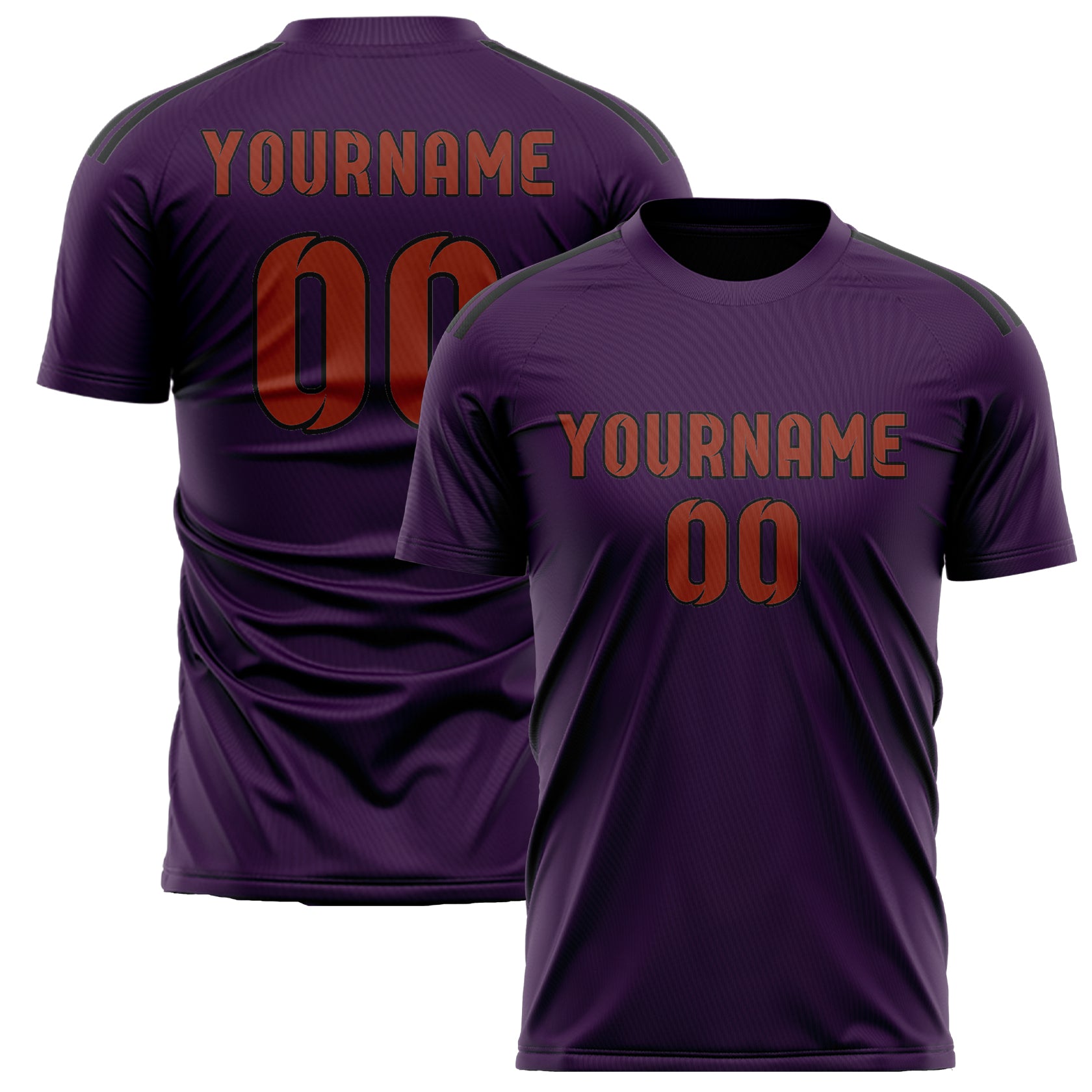 Custom Purple Coral Red Soccer Jersey