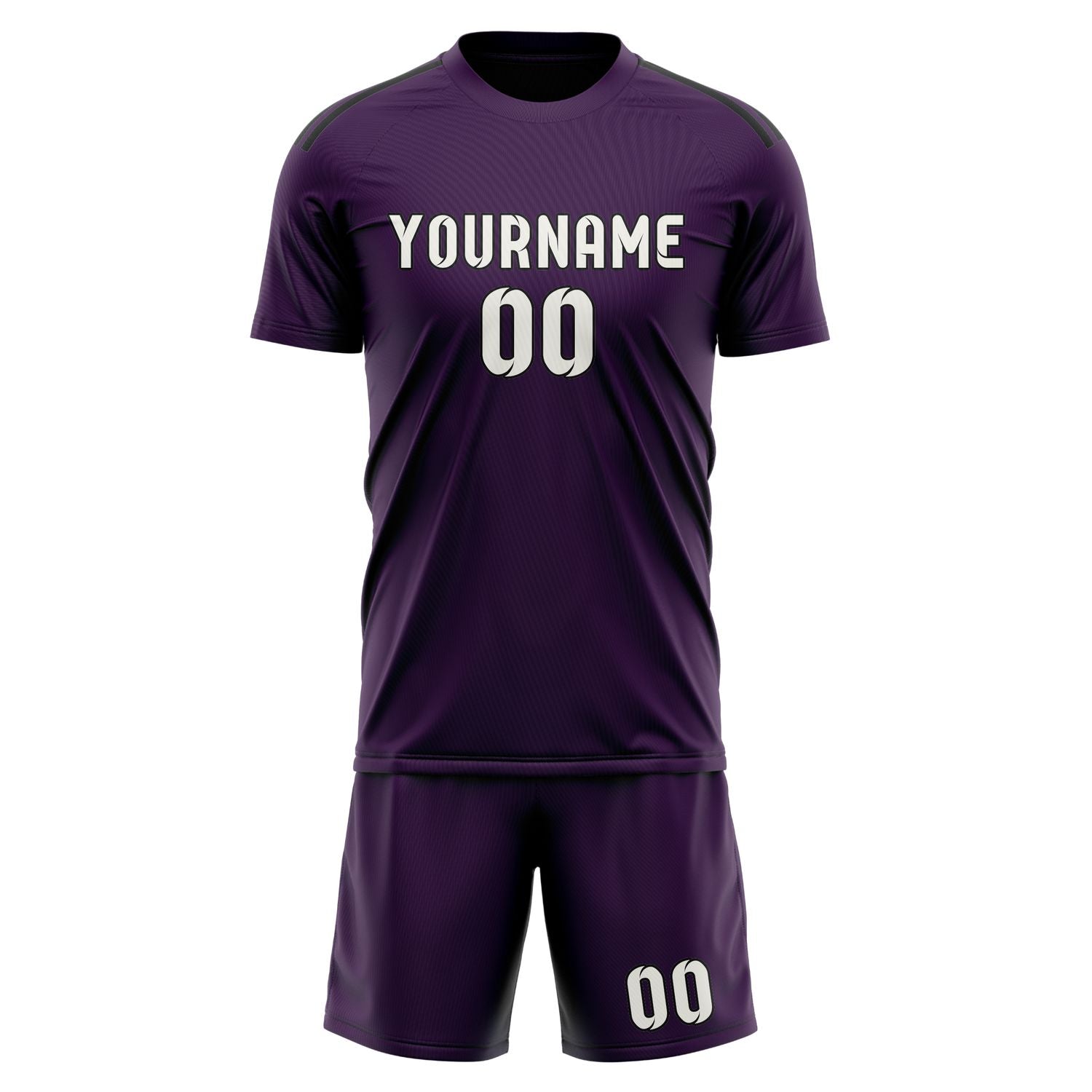 Custom Purple White Soccer Set