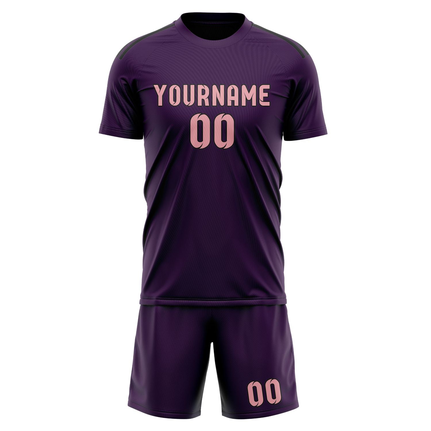 Custom Purple Light Pink Soccer Set