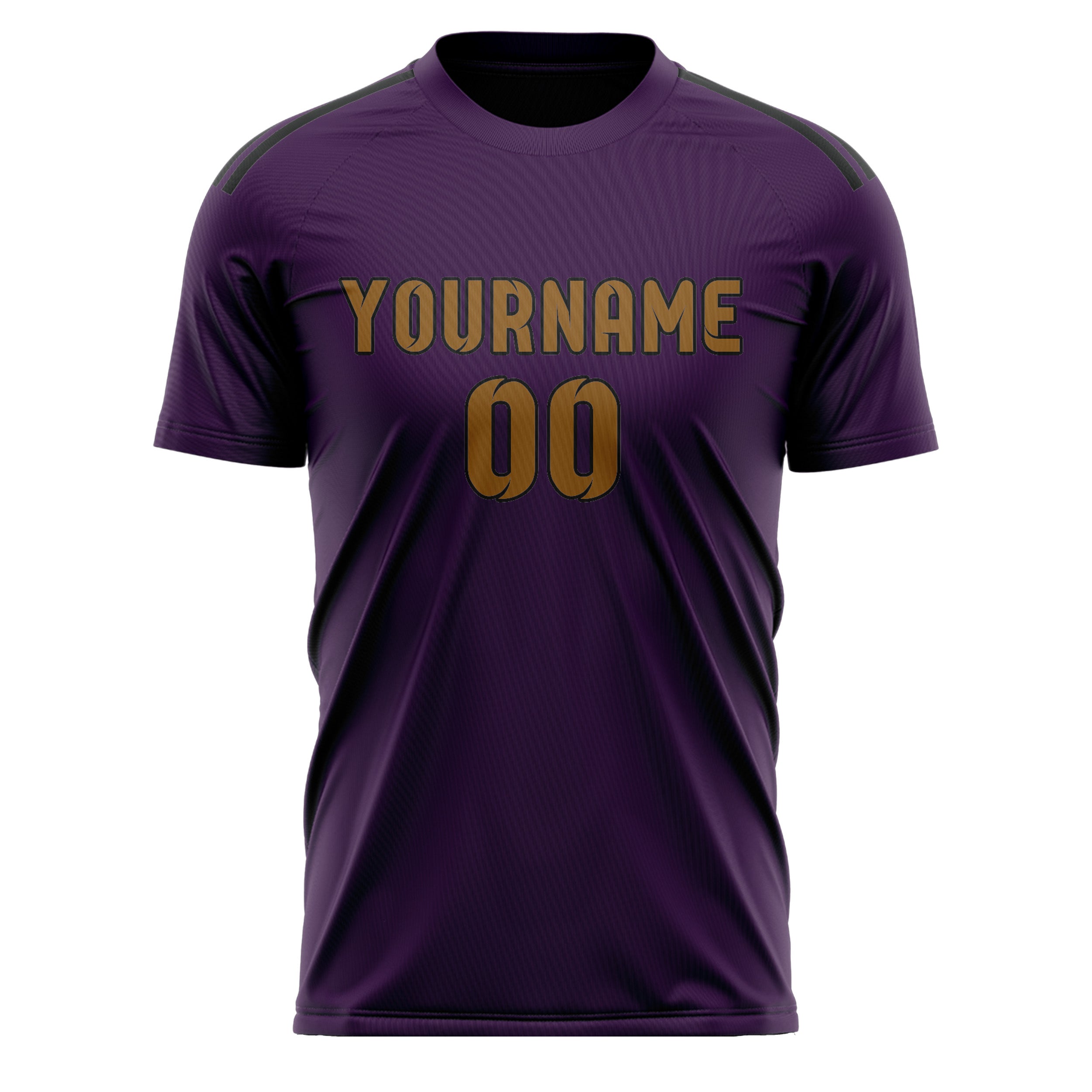 Custom Purple Khaki Soccer Jersey