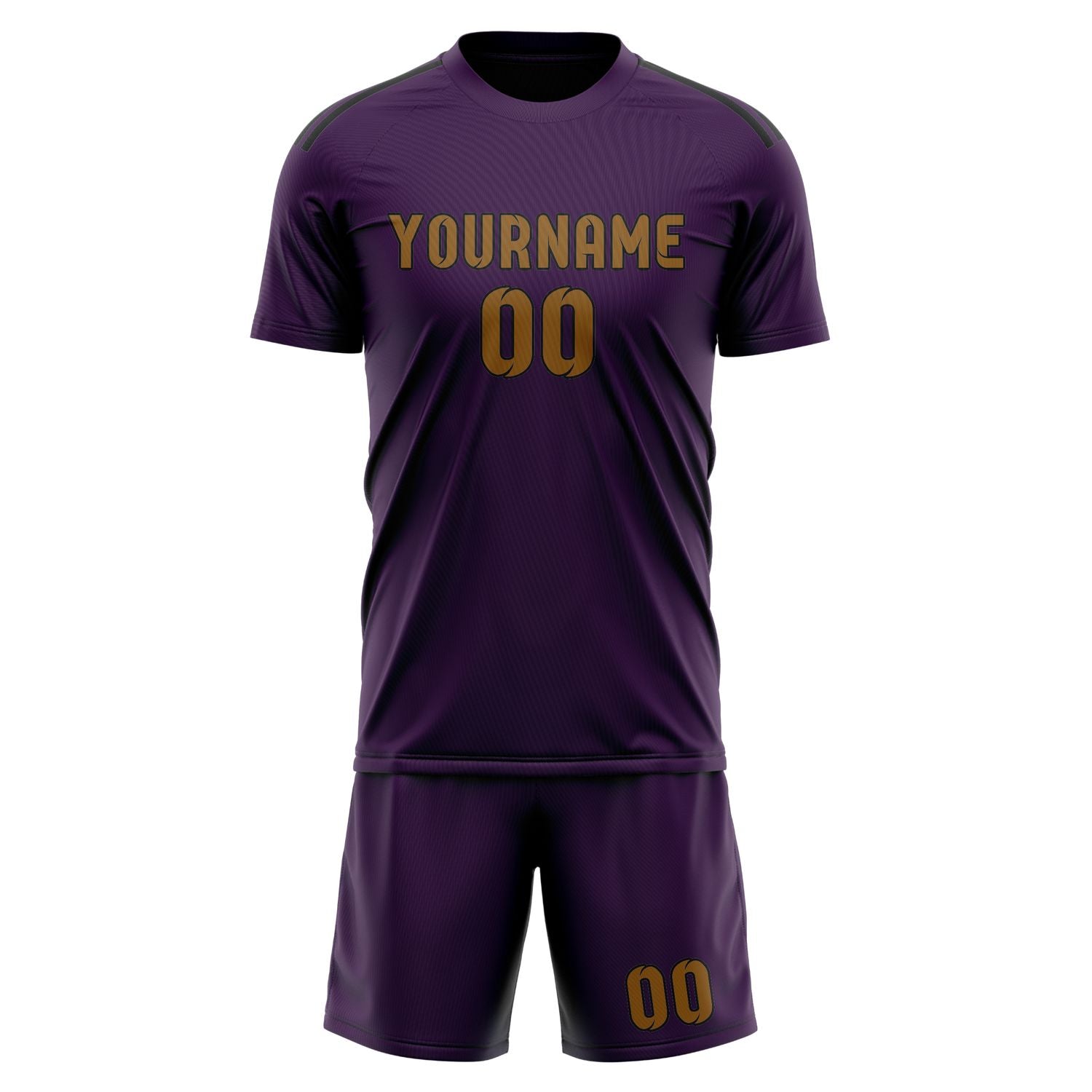 Custom Purple Khaki Soccer Set