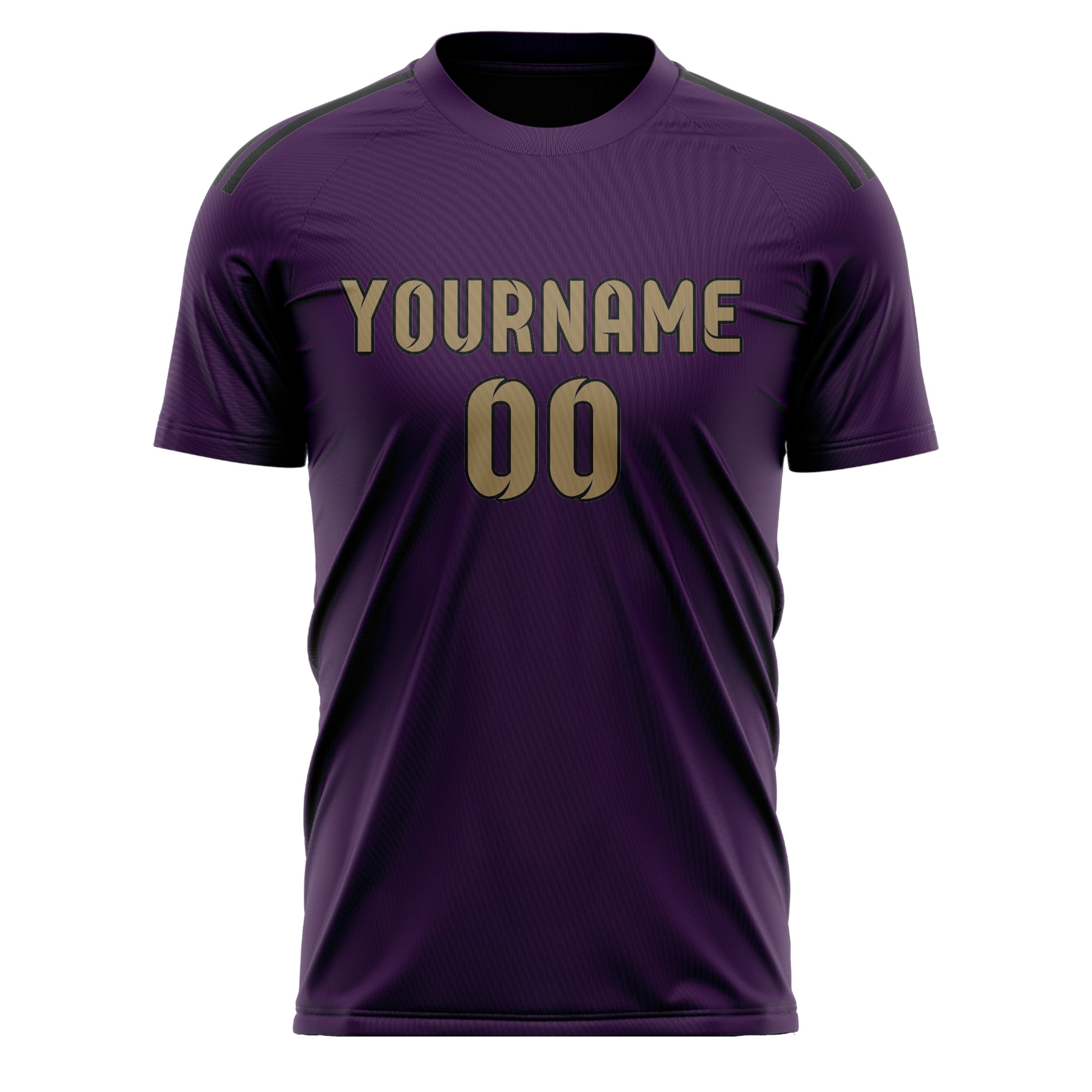 Custom Purple Light Khaki Soccer Jersey