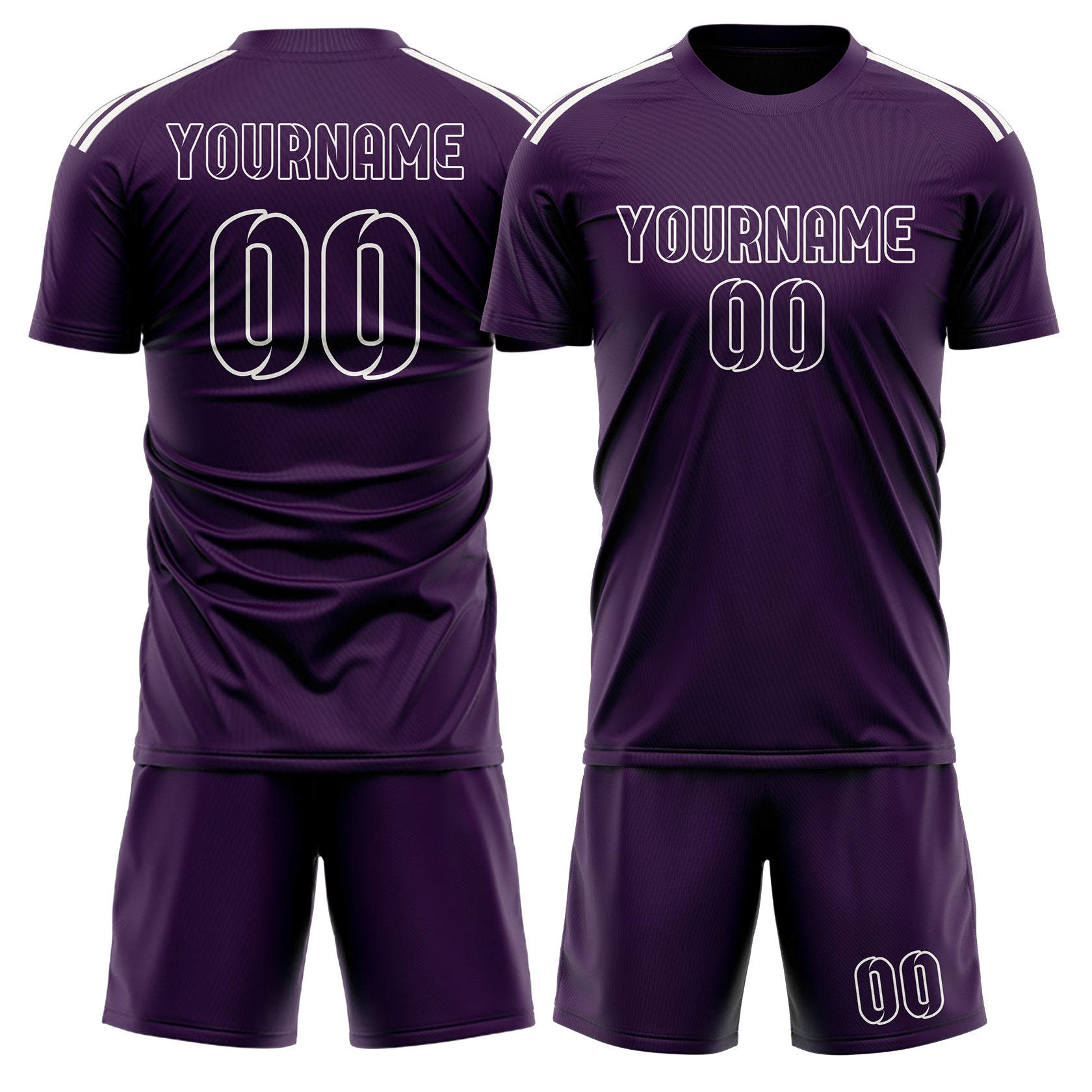 Custom Purple Purple Soccer Set