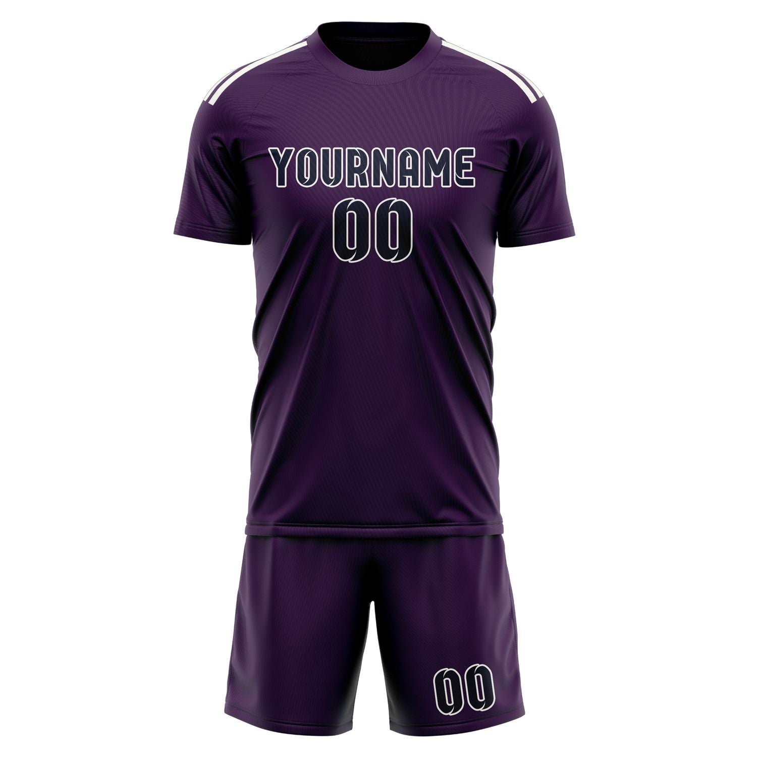 Custom Purple Navy Soccer Set