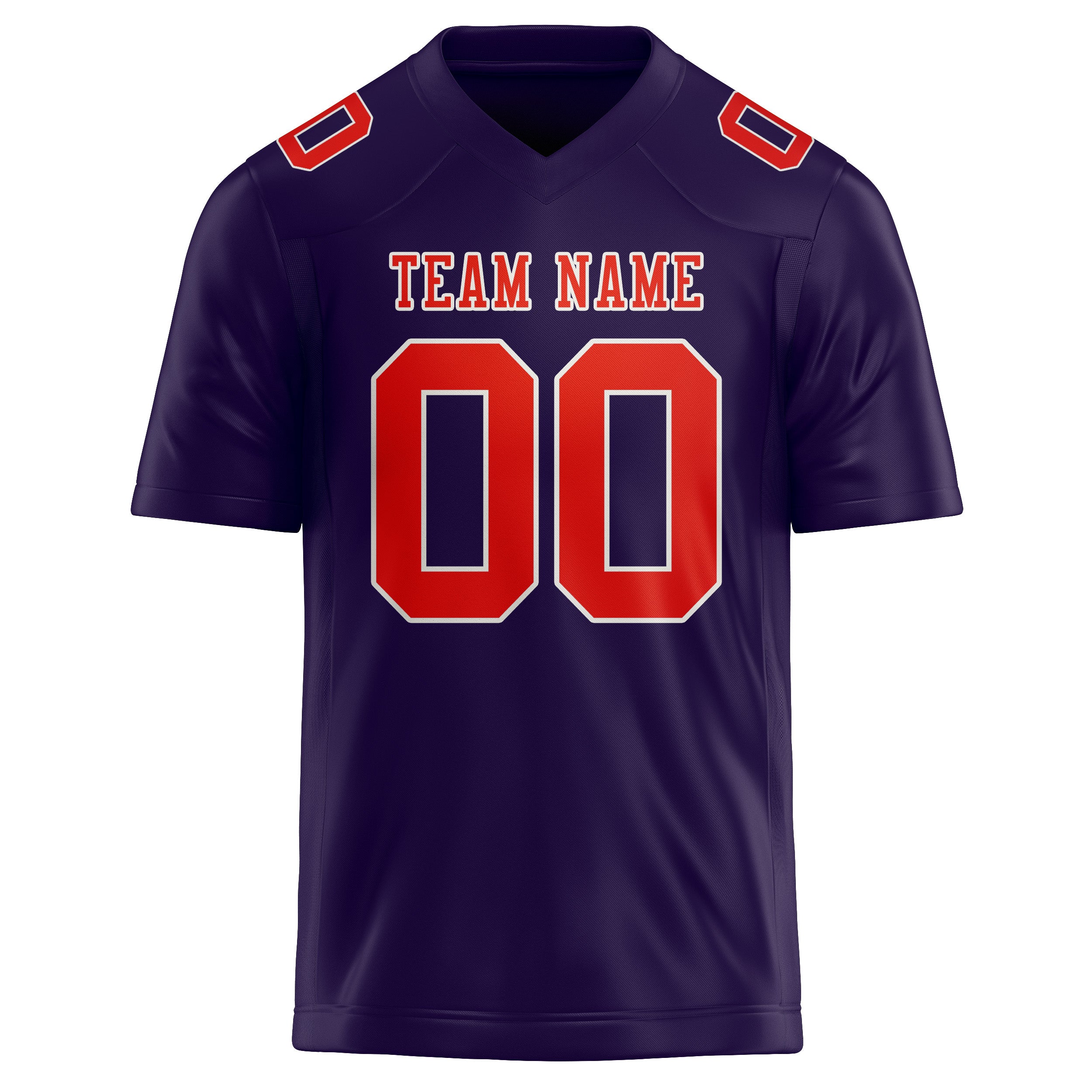 Custom Purple Orange Red Football Jersey