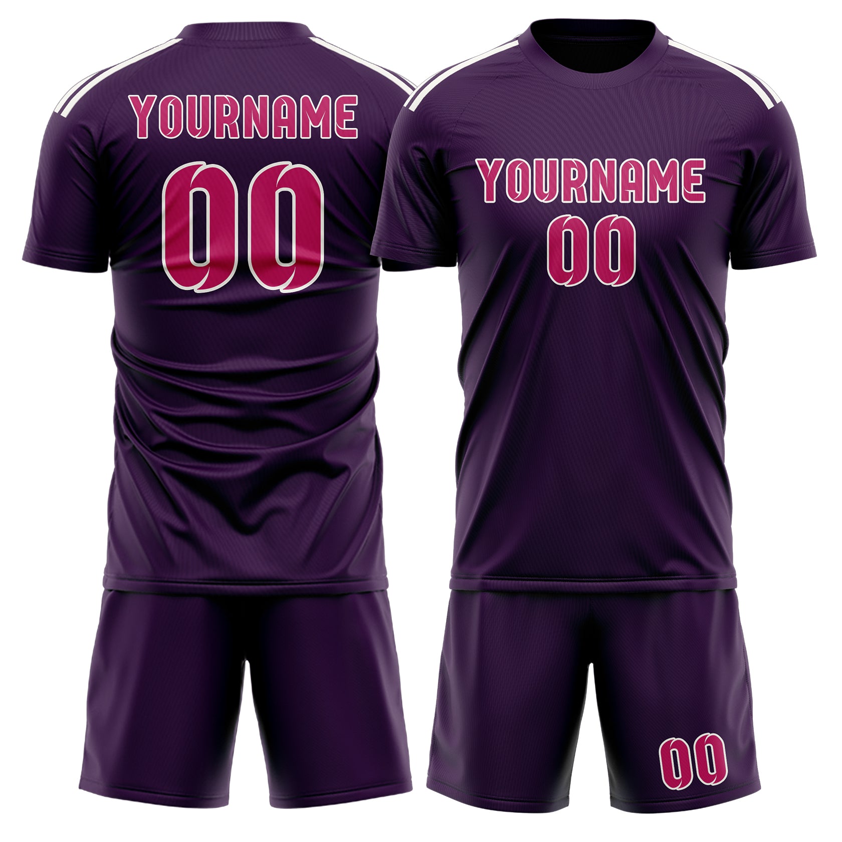 Custom Purple Pink Soccer Set