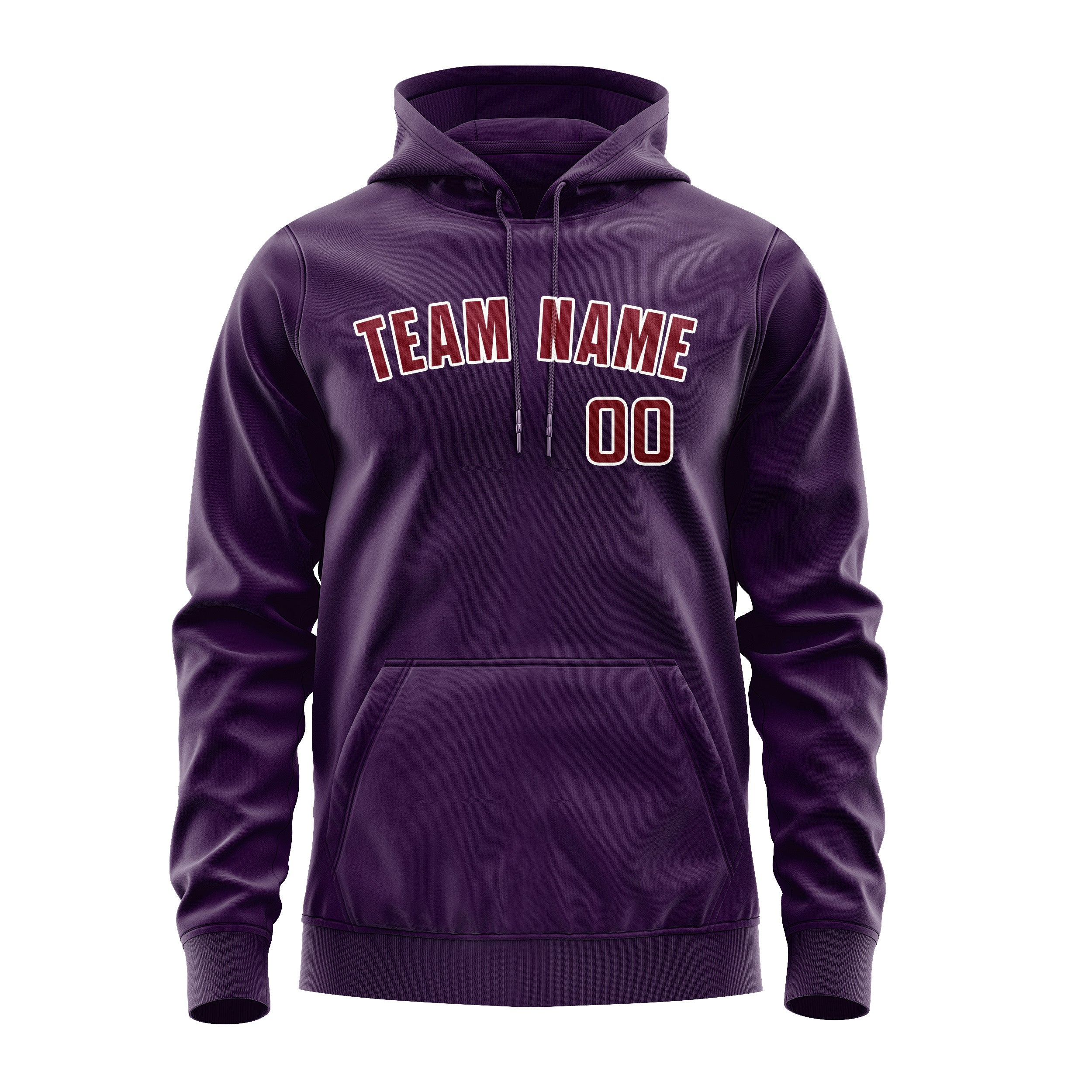 Custom Purple Crimson Red Hoodie
