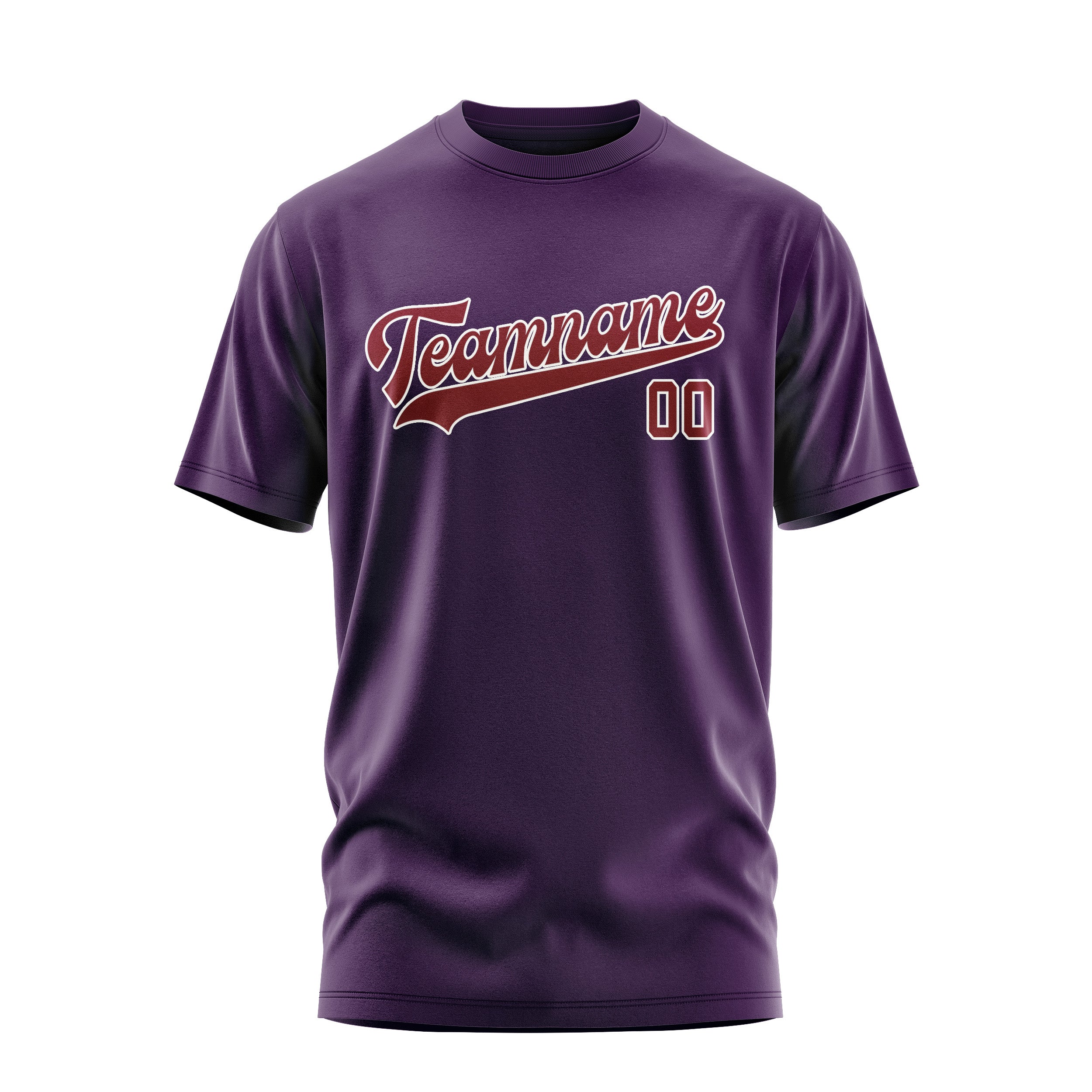 Custom Purple Crimson Red T-Shirt