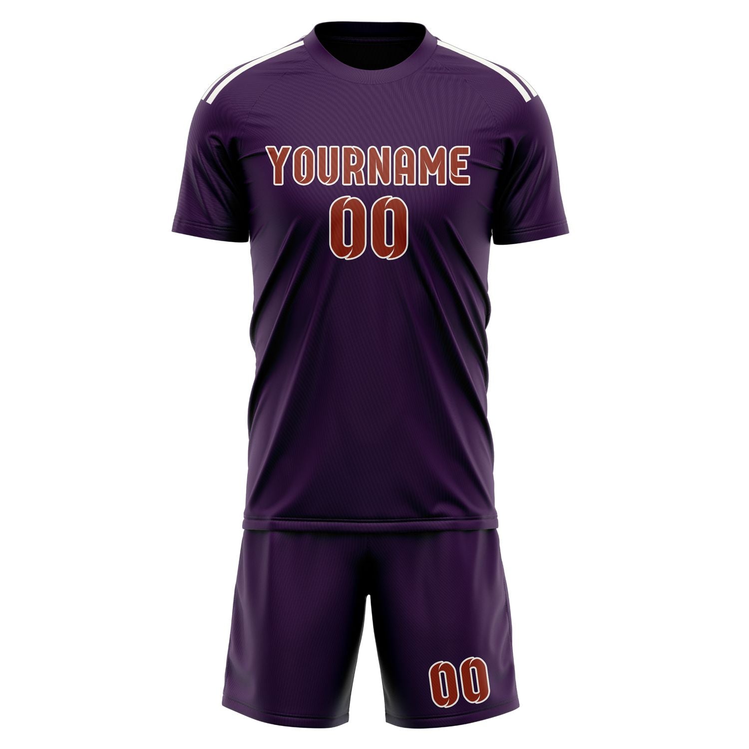 Custom Purple Coral Red Soccer Set