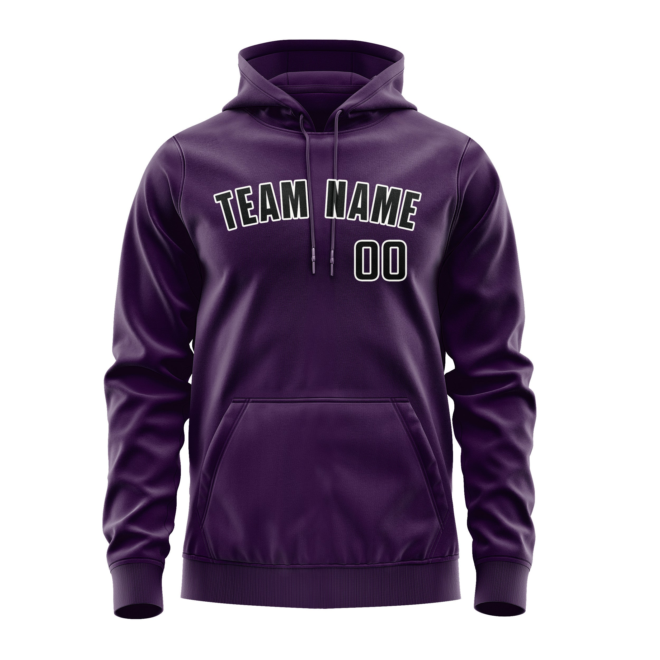 Custom Purple Black Hoodie