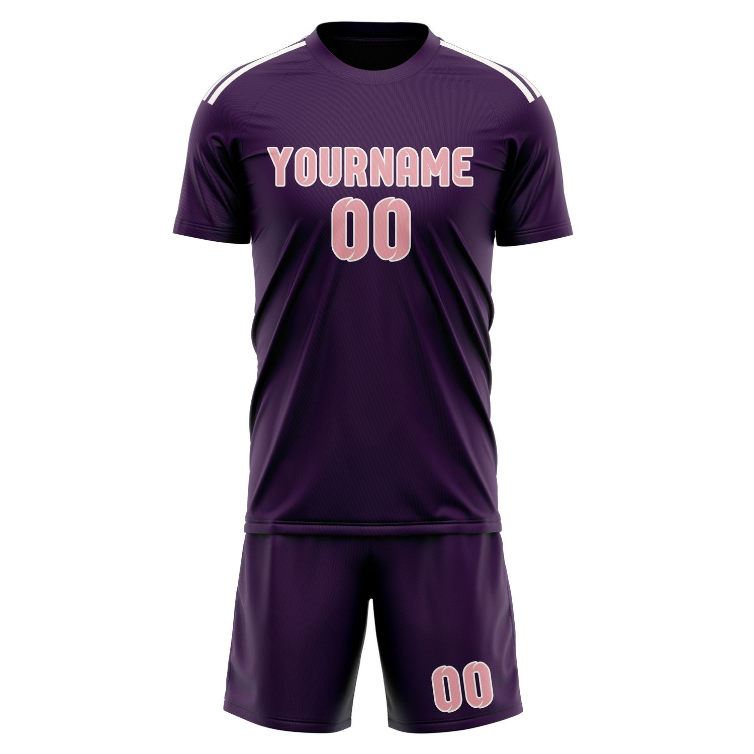 Custom Purple Light Pink Soccer Set