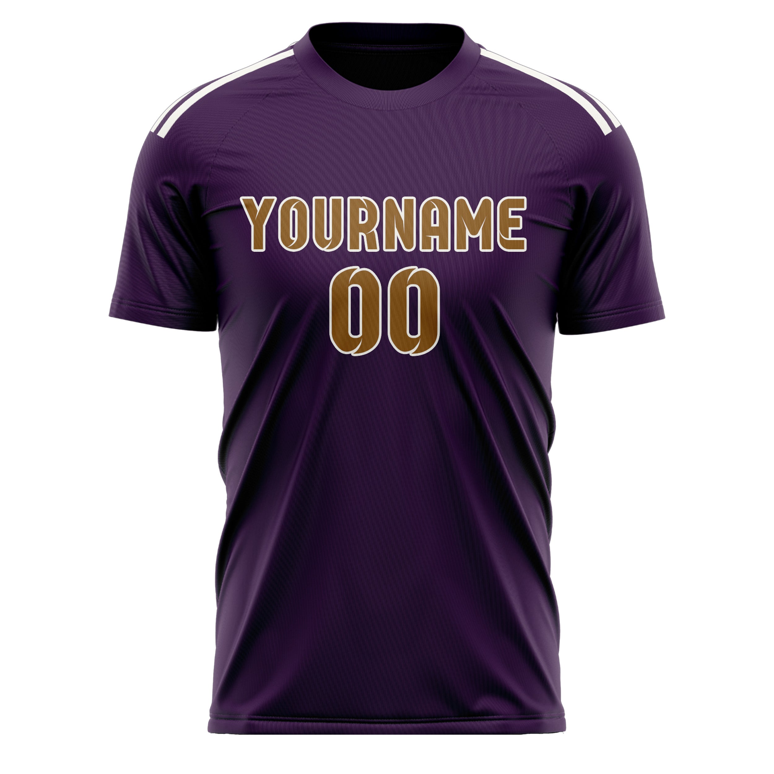 Custom Purple Khaki Soccer Jersey