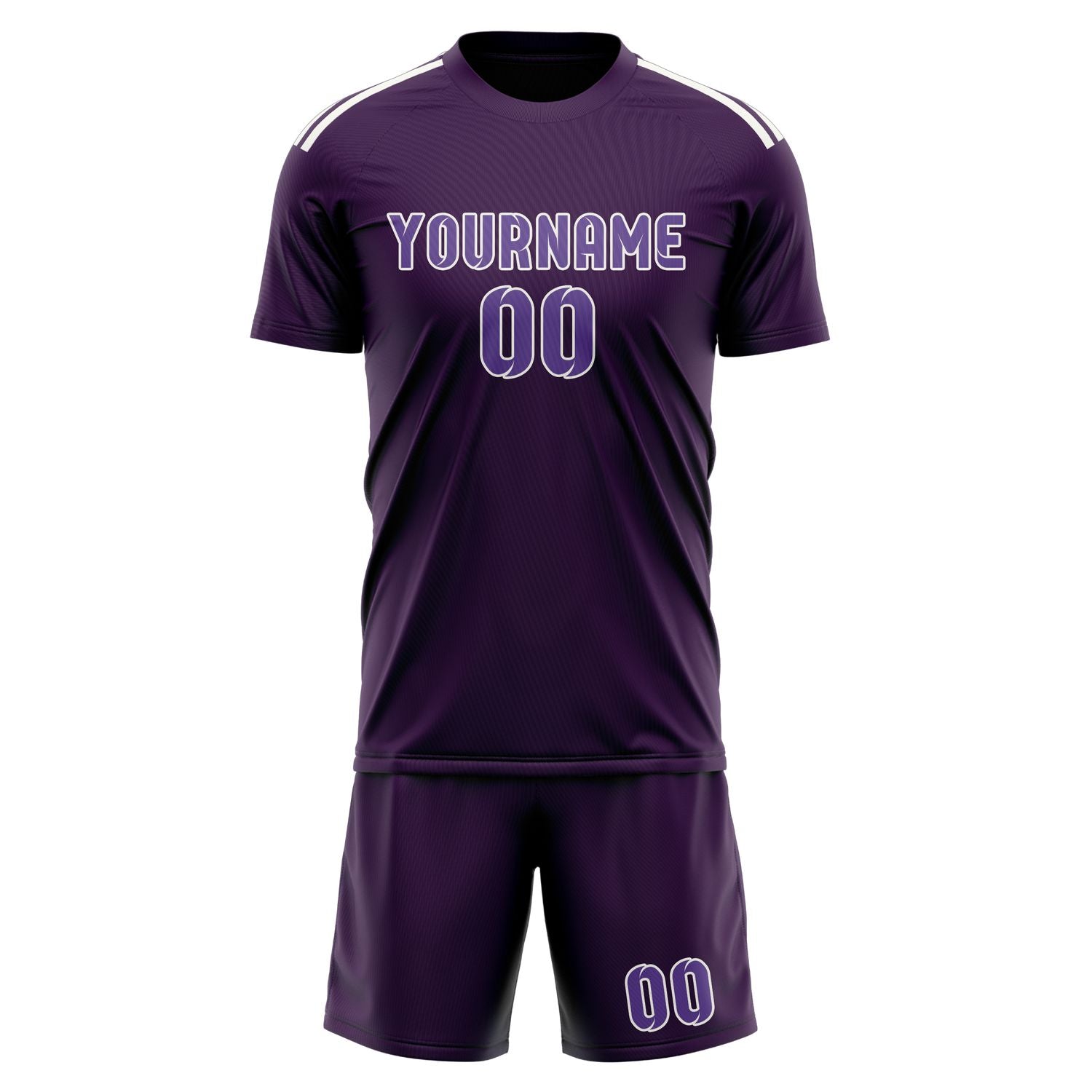 Custom Purple Light Purple Soccer Set