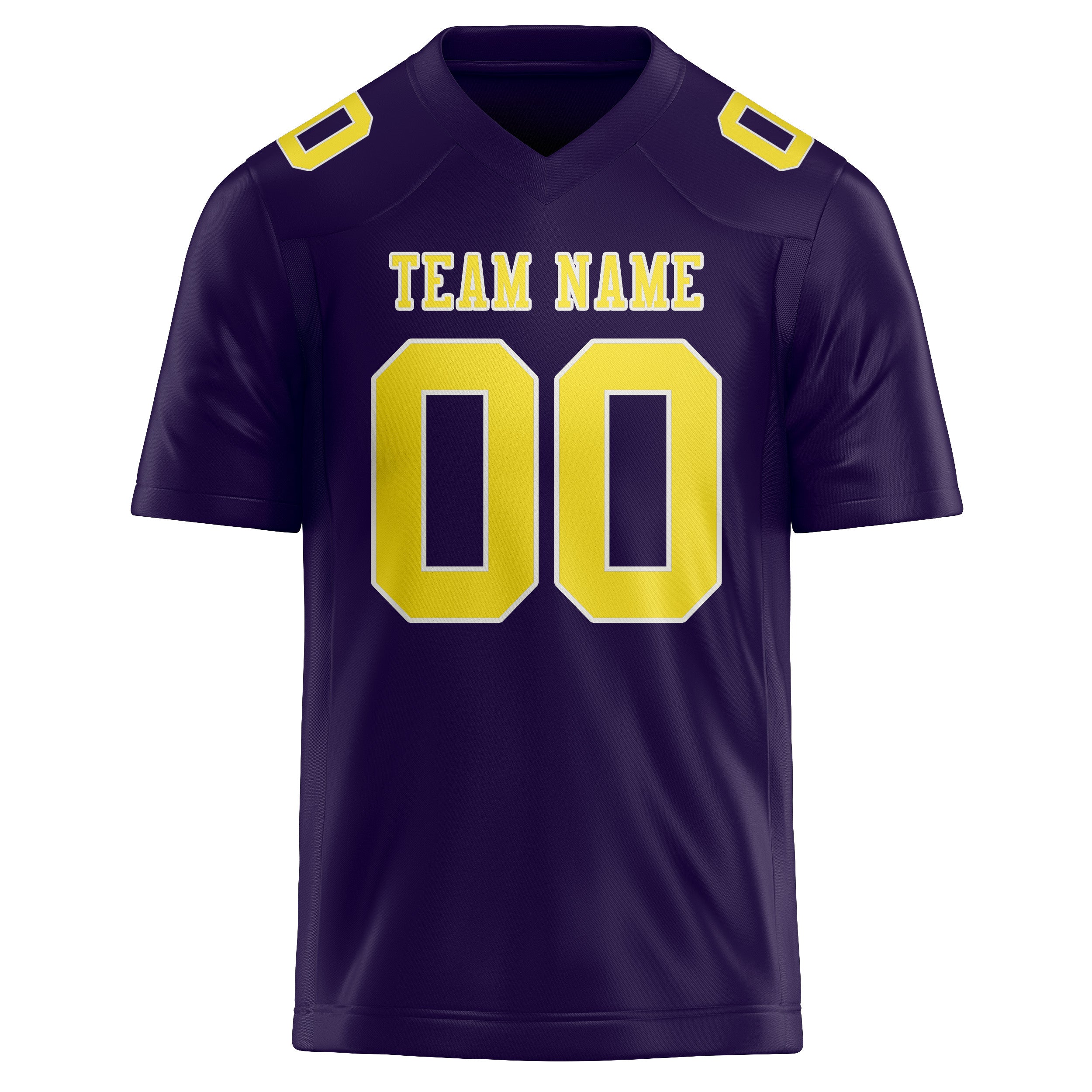 Custom Purple Light Yellow Football Jersey