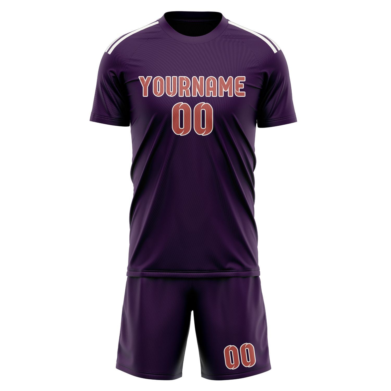 Custom Purple Copper Rose Soccer Set