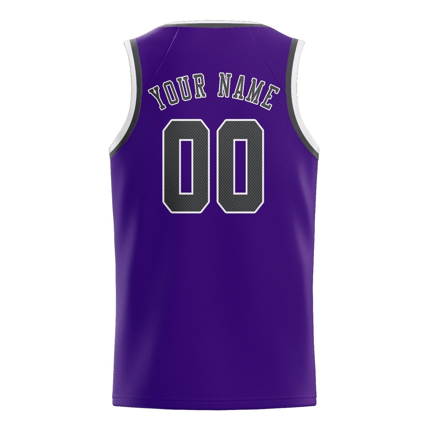 Custom Purple Dark Grey Basketball Jersey