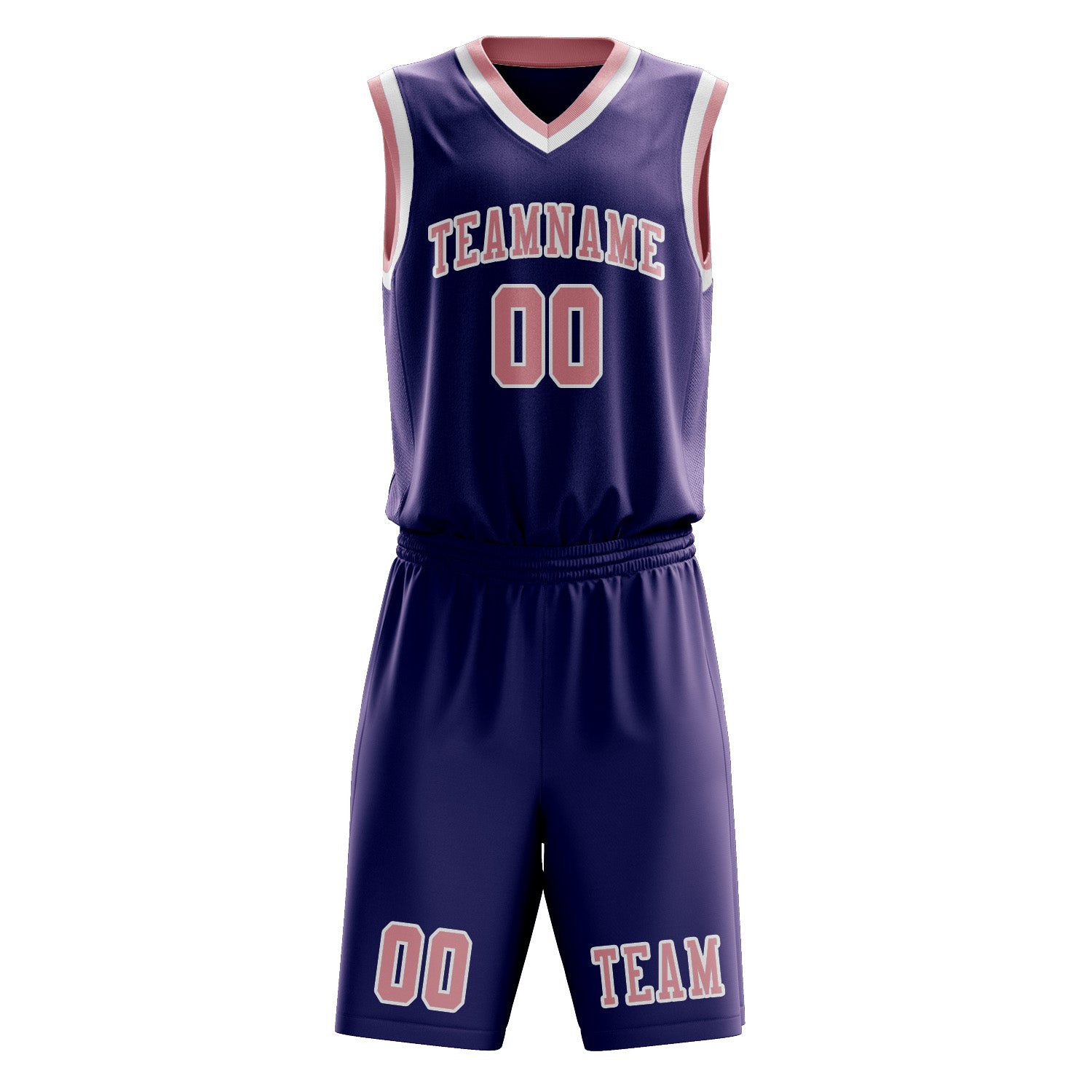Custom Purple Light Pink Basketball Set